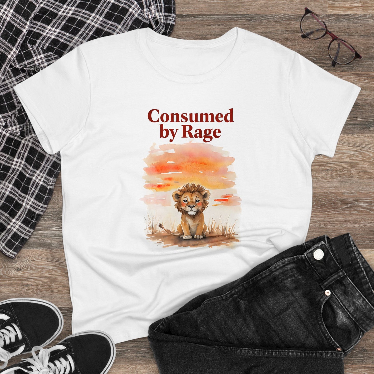 Consumed by Rage Design Graphic Tee - Women's Midweight Cotton Tee -