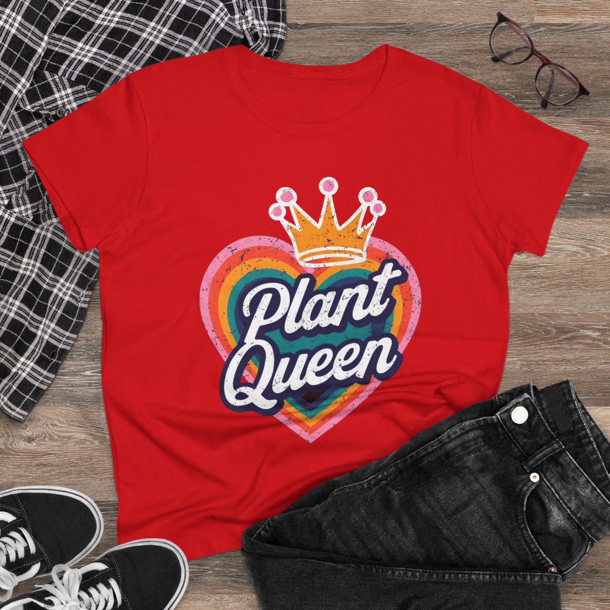 BoHo Plant Queen Women vintage Tee, Gardening Flowers Shirt, Plant Lover Gift, Botanical Graphic Top, Earthy Vibes T-Shirt
