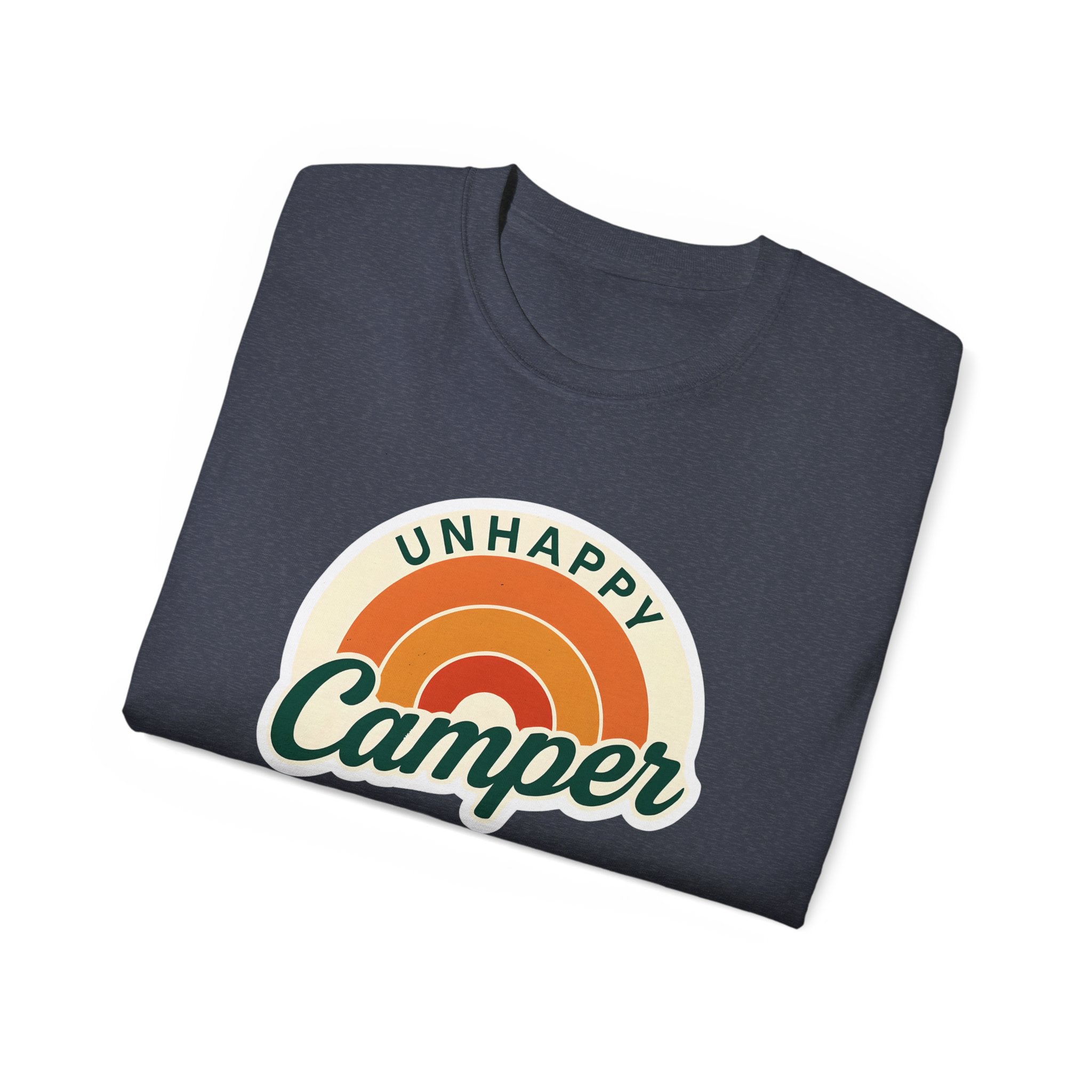 Unisex Tee for Campers: Unhappy Wanderer Adventure Gift Shirt, Hiking Outdoor Camping Apparel, Outdoorsy Nature Lover Top, Wanderlust Tee,