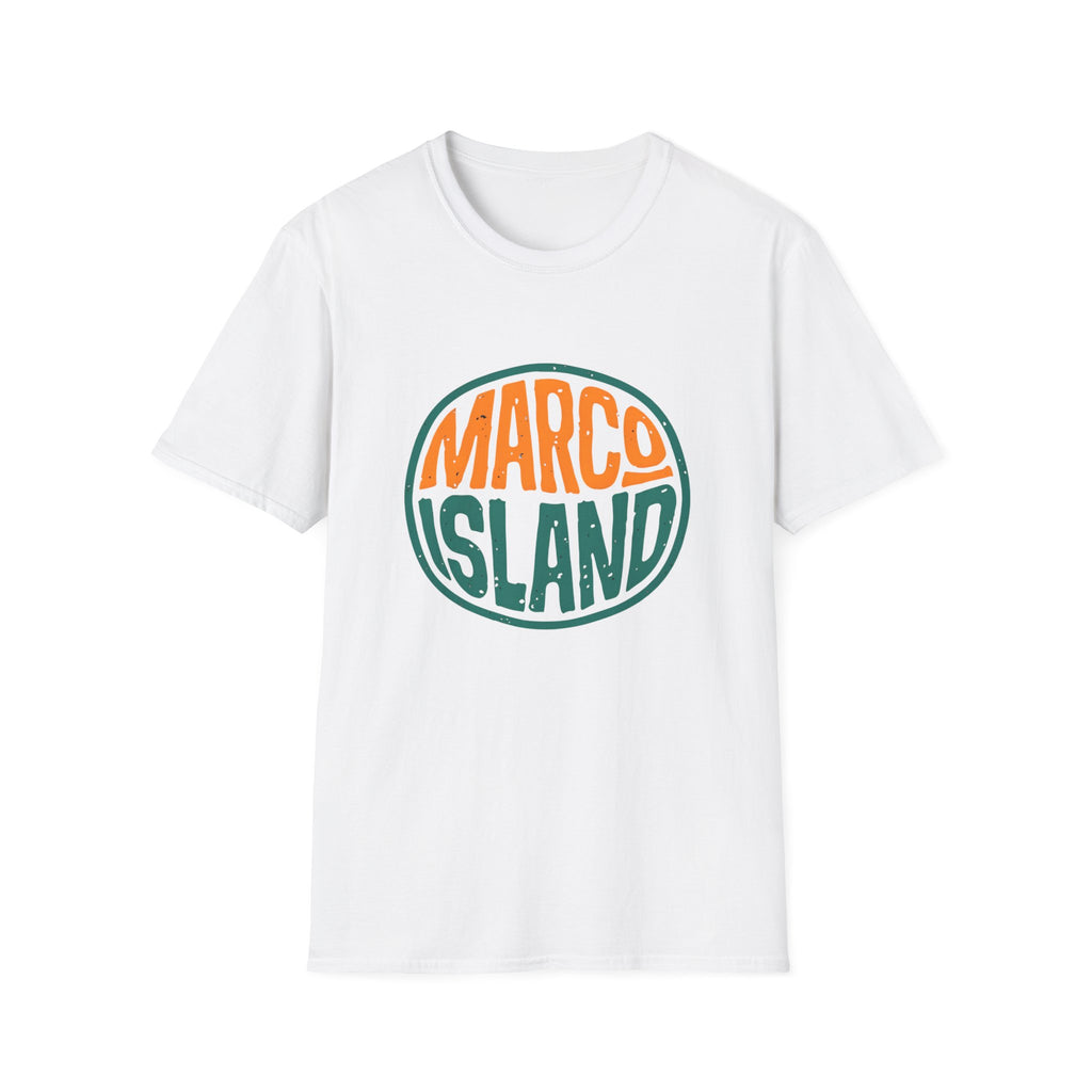 Marco Island Florida Unisex Softstyle T-Shirt - Beach Vacation Tee, Travel Souvenir Top, Coastal Graphic Shirt, Summer Holiday Apparel,