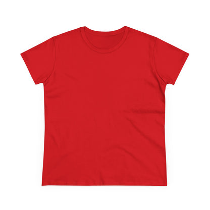 Artistic Goldfish Graphic Women's Midweight Cotton Tee koi On back of tee