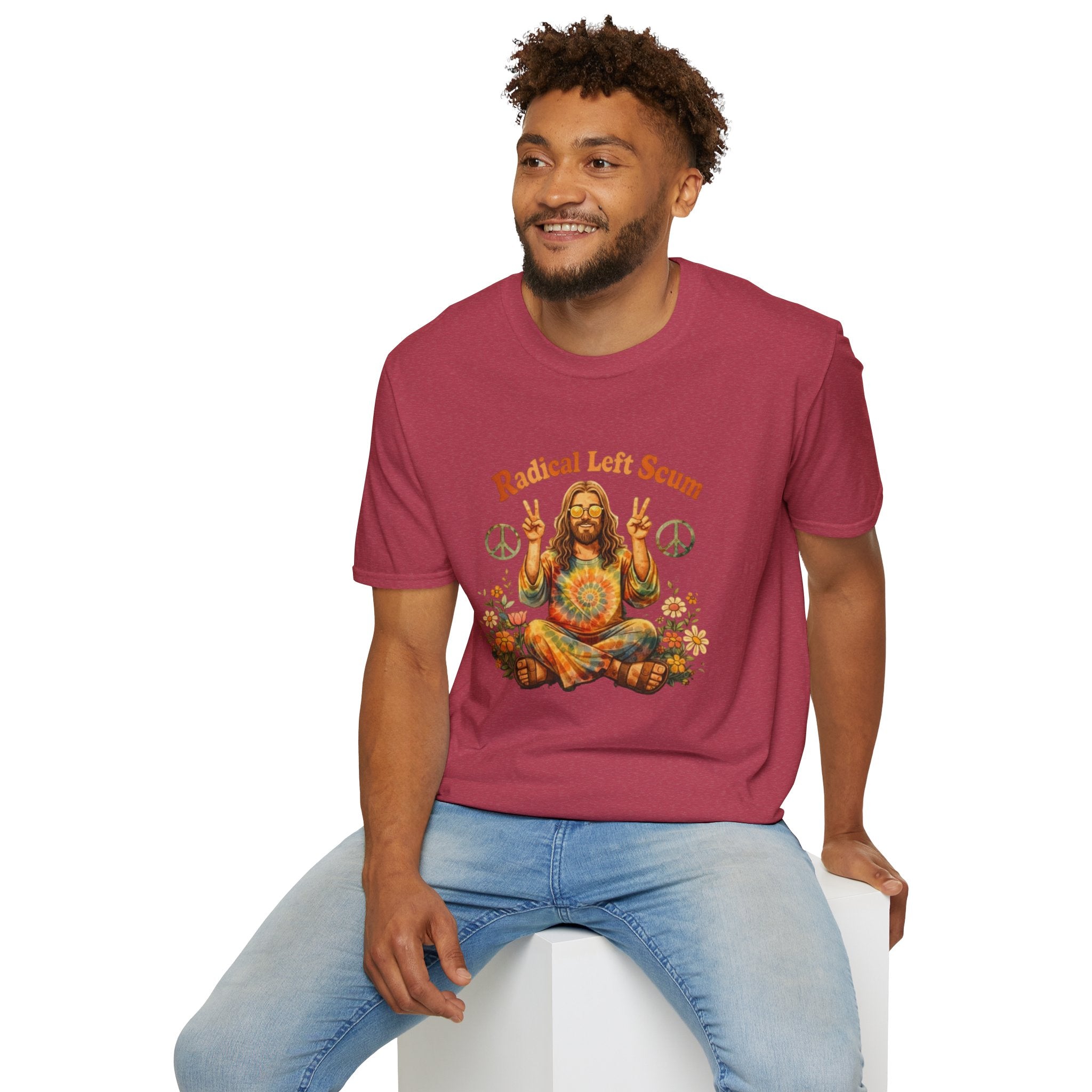 Radical Left Scum Hippie Peace Meditation T-Shirt
