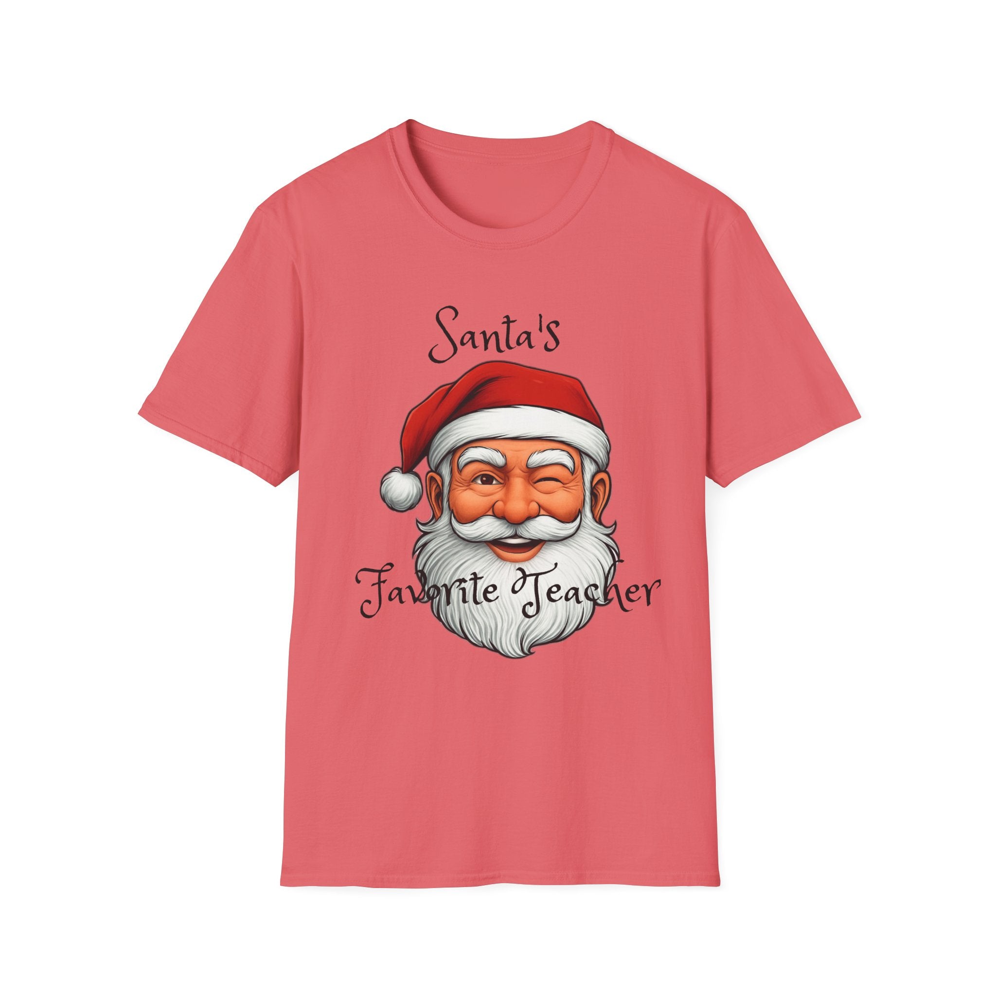 Christmas Teacher Gifts, Santa's Favorite Teacher Tee, Holiday School Apparel, Teacher Appreciation Shirt, Teacher Christmas Present, Unisex