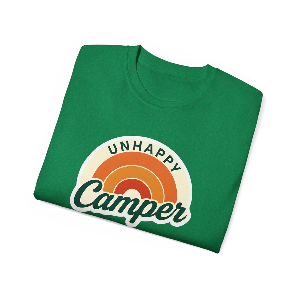 Unisex Tee for Campers: Unhappy Wanderer Adventure Gift Shirt, Hiking Outdoor Camping Apparel, Outdoorsy Nature Lover Top, Wanderlust Tee,