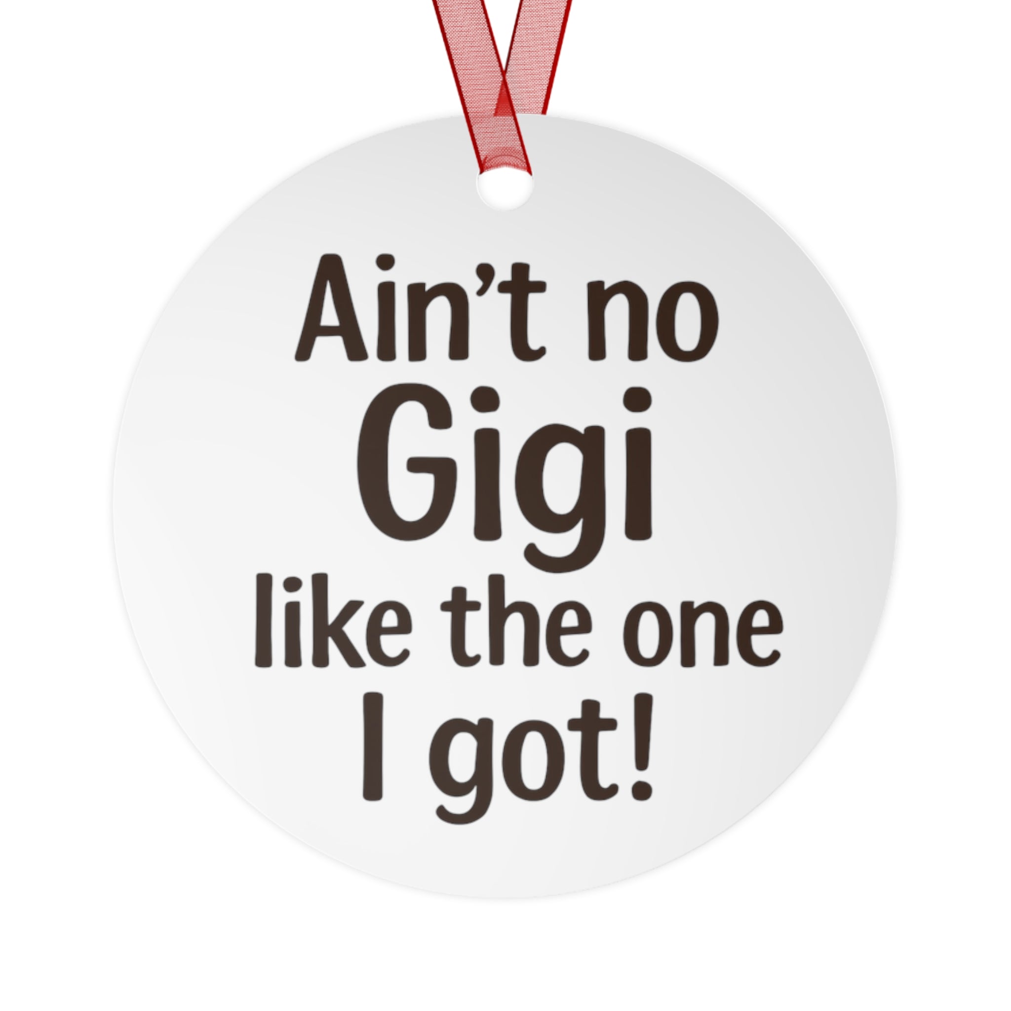 Festive personalized gift.  Metal Ornaments add a name! Nana, Mimi you decide.