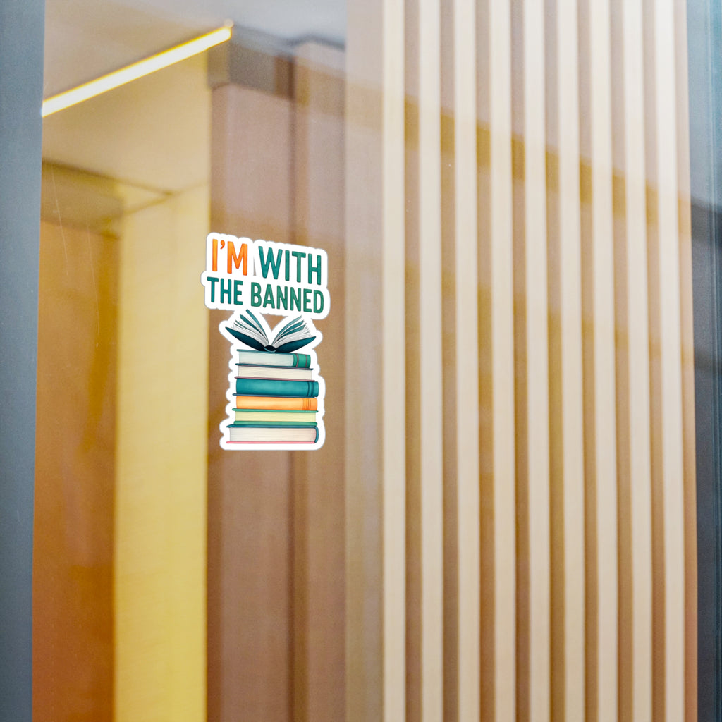 Literary Freedom Vinyl Decal - 'I'M WITH THE BANNED'