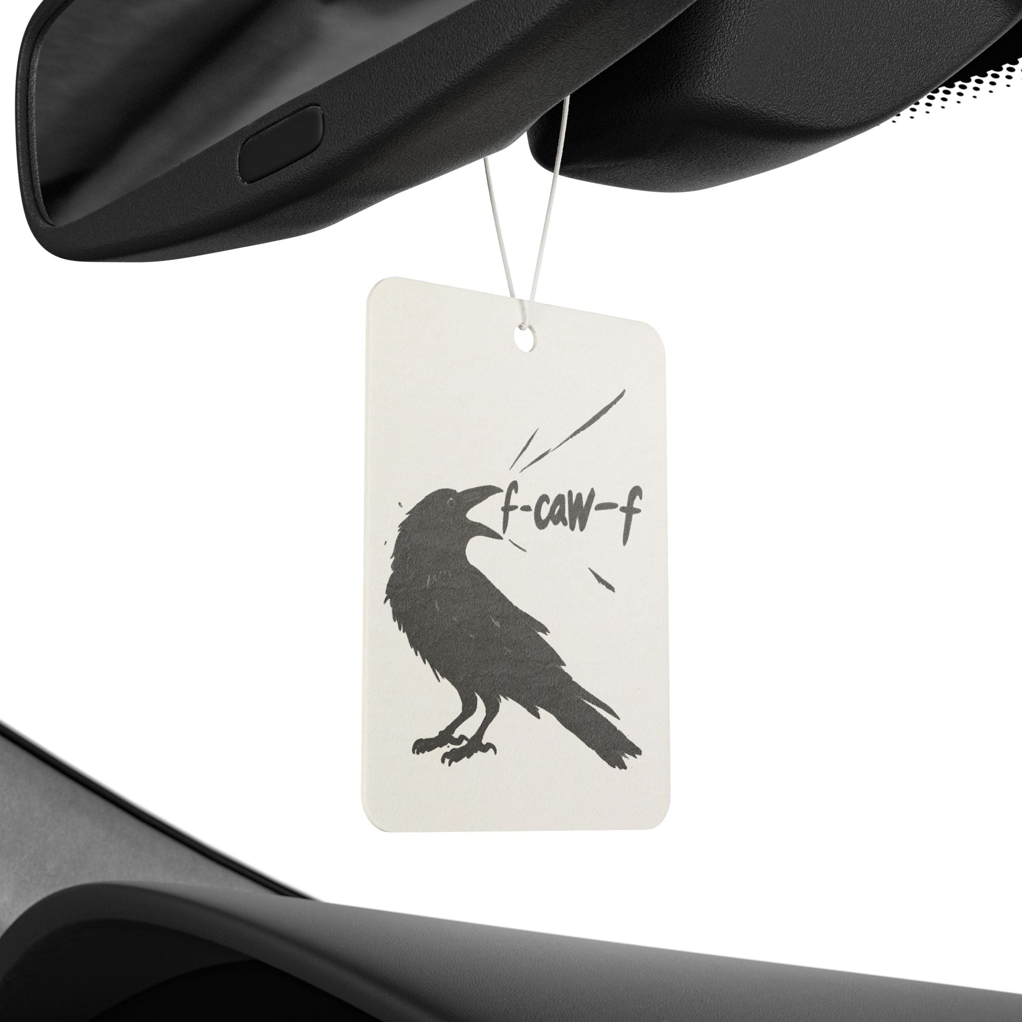 Raven F-Caw-F' Car Air Freshener — Gothic Crow Scented Ornament