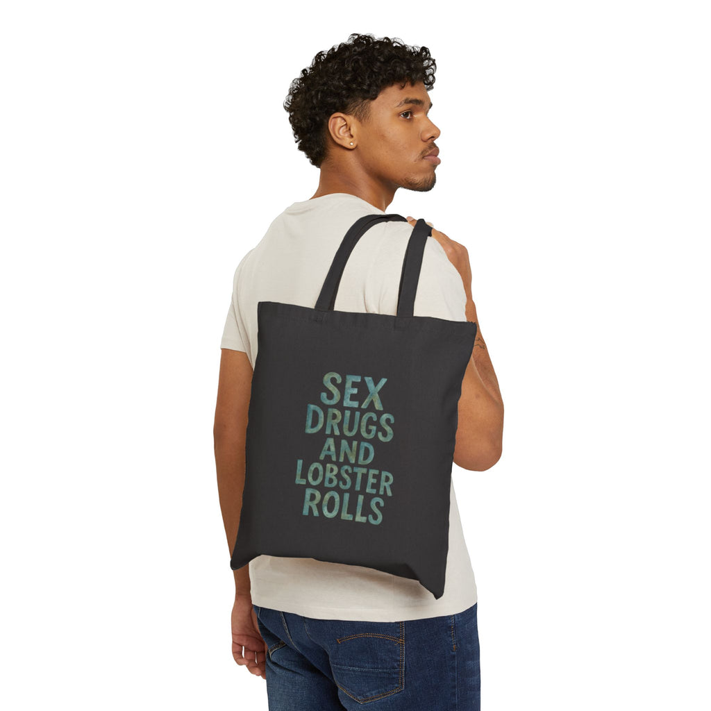 Tote Bag, Funny Beach Bag, Foodie Tote, Lobster Design, Canvas Shopper, Seafood Lover Gift, Grocery Bag, Summer Tote