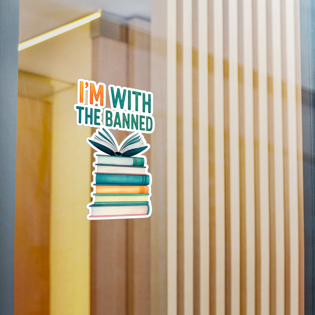 Literary Freedom Vinyl Decal - 'I'M WITH THE BANNED'