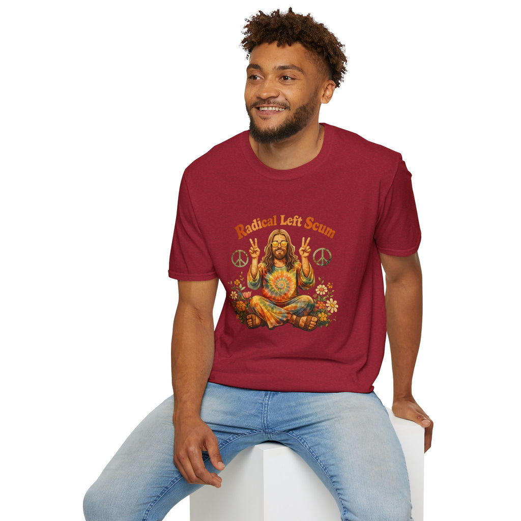 Radical Left Scum Hippie Peace Meditation T-Shirt