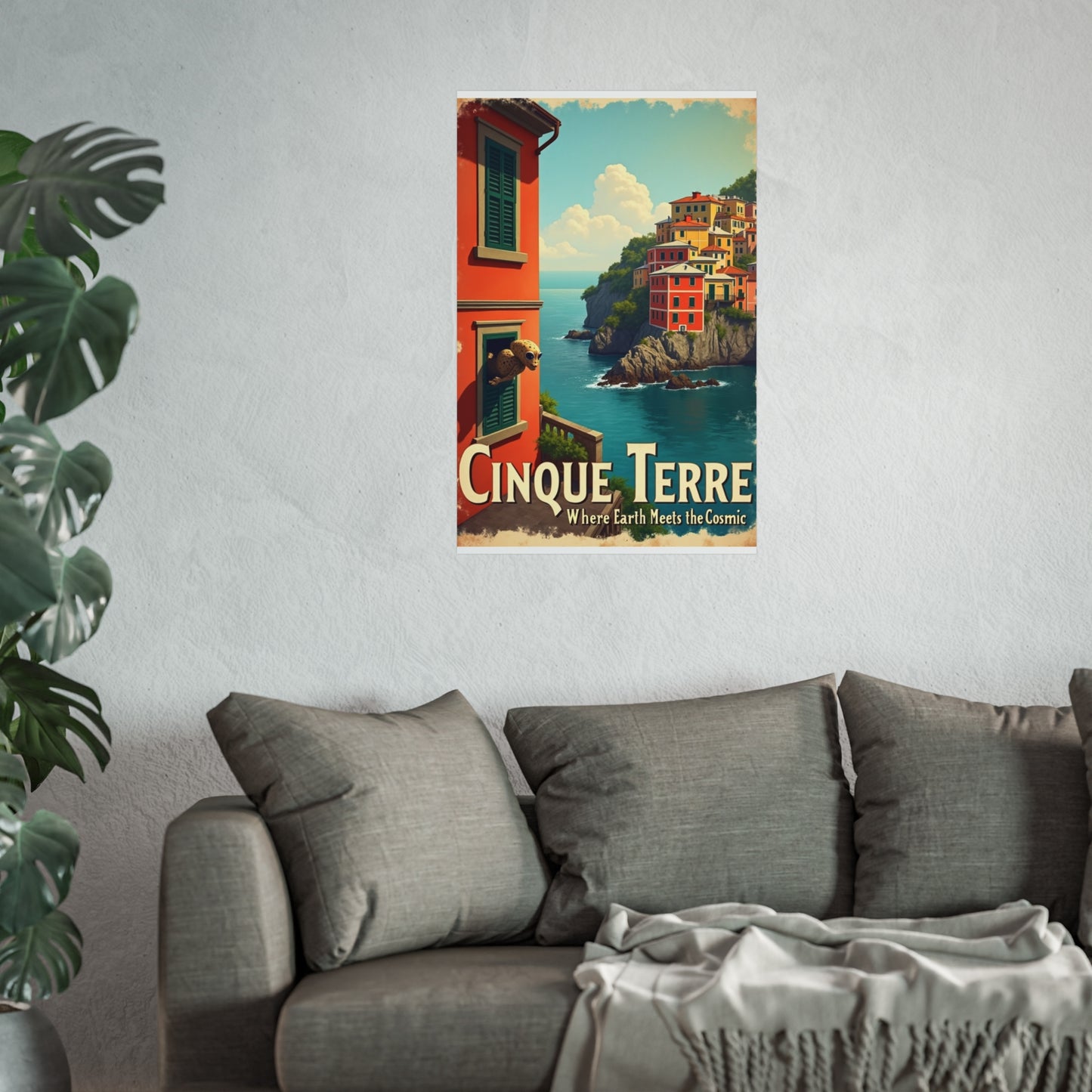 Poster: Cinque Terre Extraterrestrial Travel