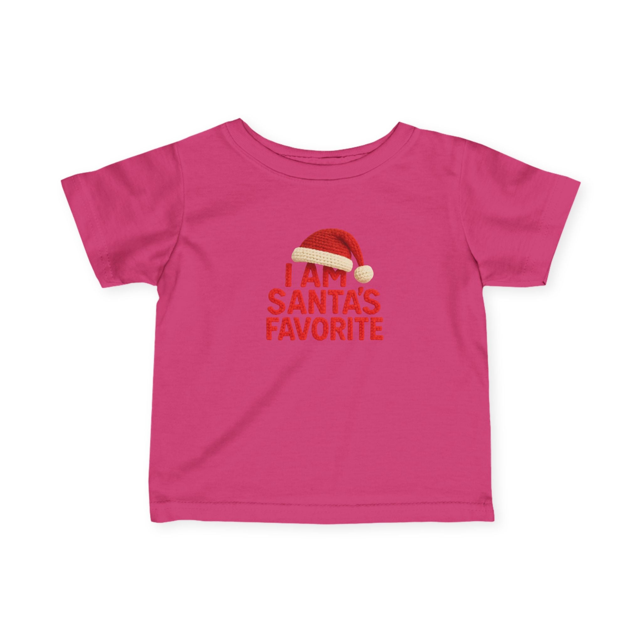 Infant Tee - "I Am Santa's Favorite" Christmas Baby Shirt