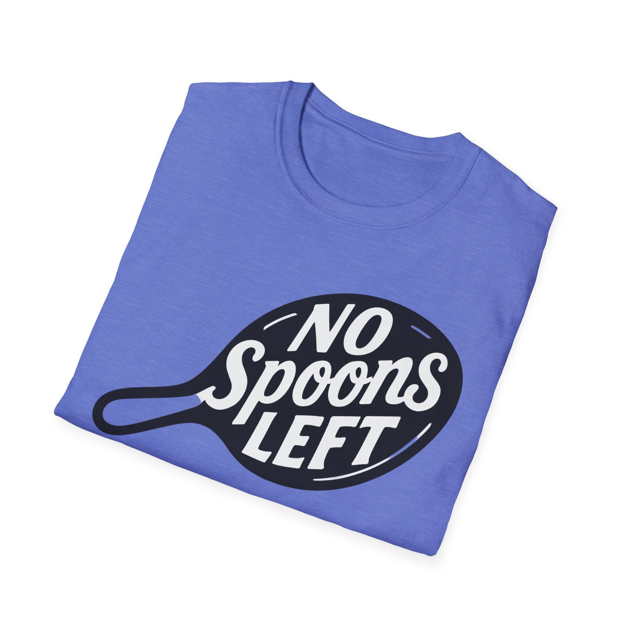 No spoons left chronic Illness Awareness Unisex Soft T-Shirt, Spoonie Shirt, Invisible Health Conditions Tee, Chronic Illness Support Top