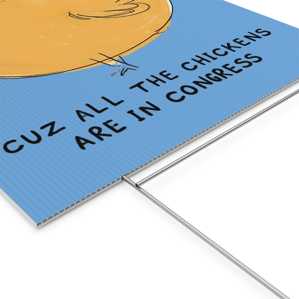 Eggs are Expensive Political Protest Plastic Yard Sign, Anti-Trump Chicken Farm, Congress Rebellion Banner, Activist Demonstration