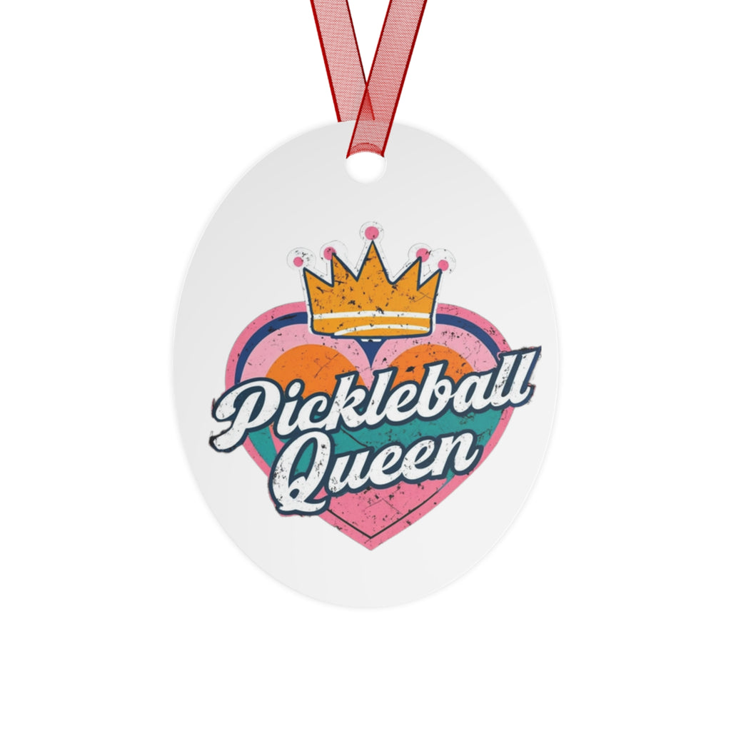 Pickleball Queen Metal Ornaments - Celebrate Your Passion for Pickleball
