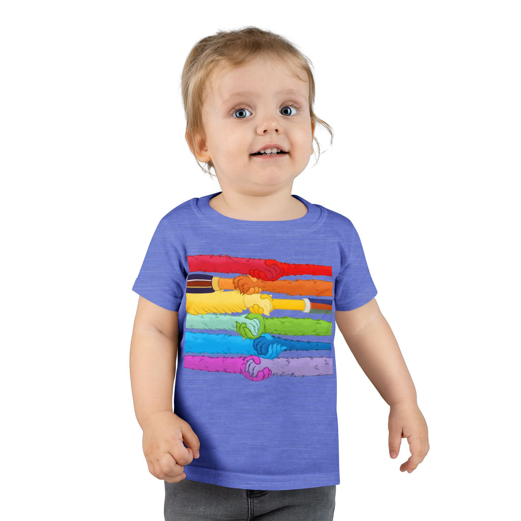 Rainbow Unity Toddler T-Shirt, Pride Tee, Kids Equality Shirt, Colorful Love Top, LGBTQ+ Support Apparel, Cute Gift for Toddlers