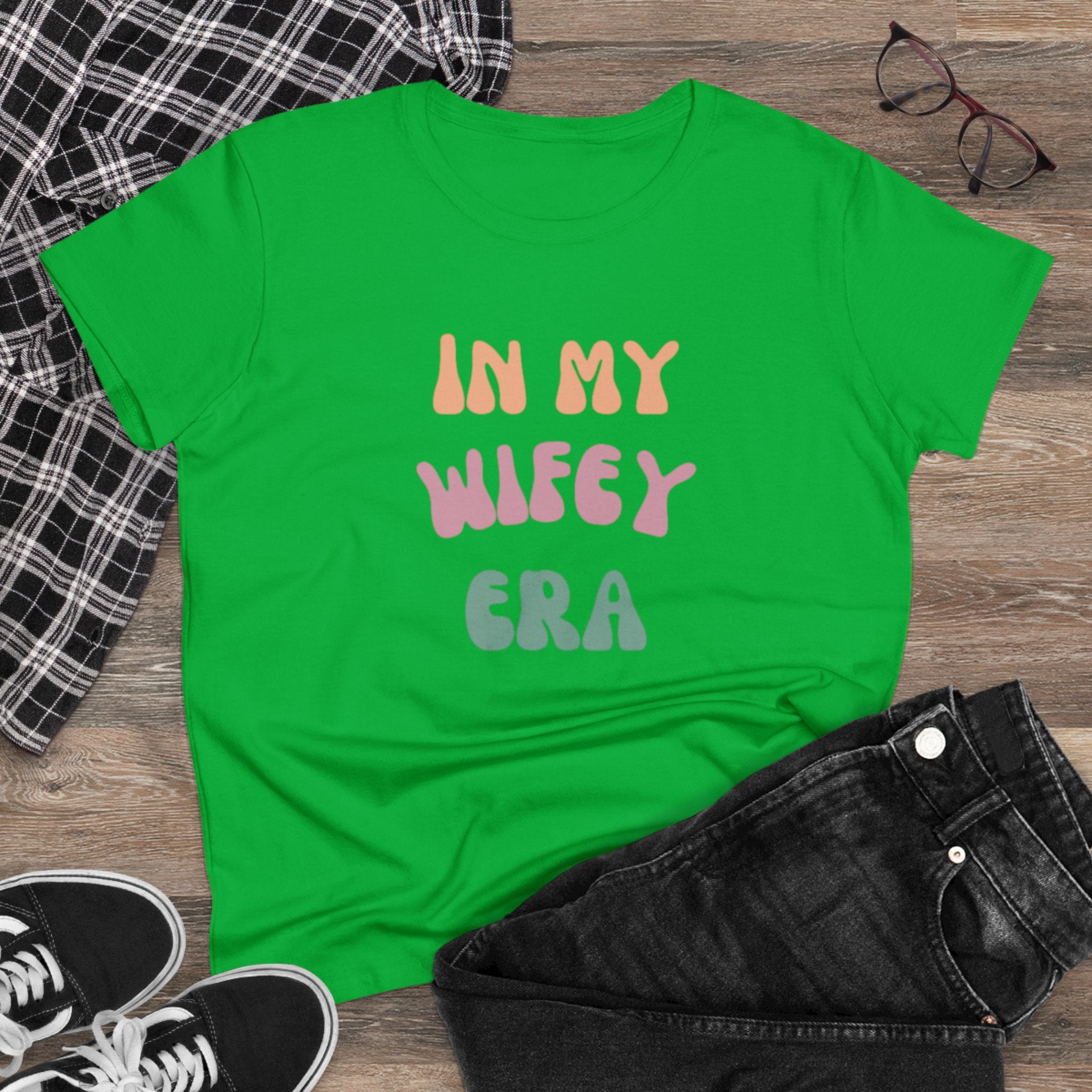 T-Shirt - Women's Midweight Cotton Tee with 'In My Wifey Era' Design