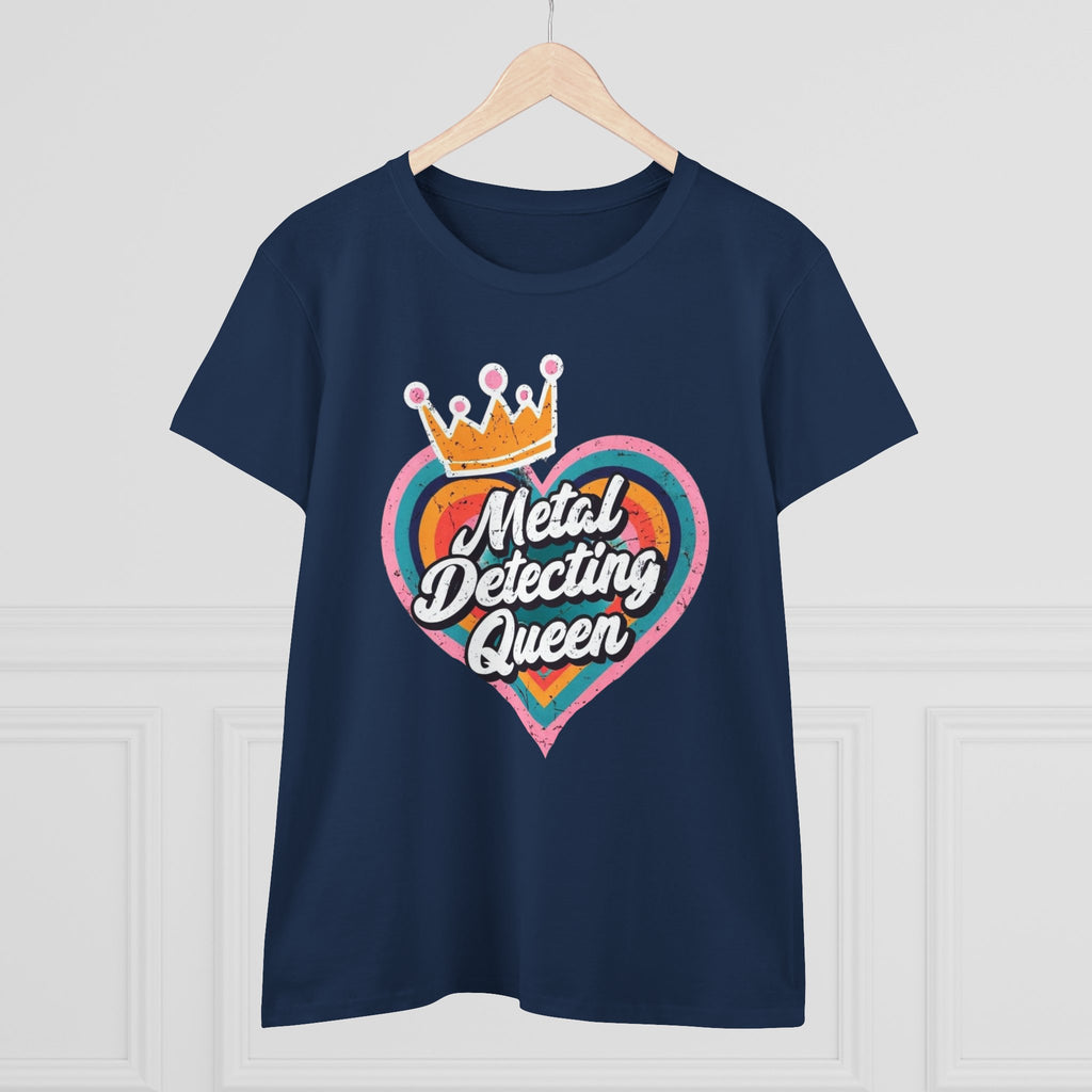 Metal Detecting Queen T-Shirt, Fun Tee for Hobbyists, Gift for Treasure Hunters, Everyday Casual Wear, Perfect for Outdoors