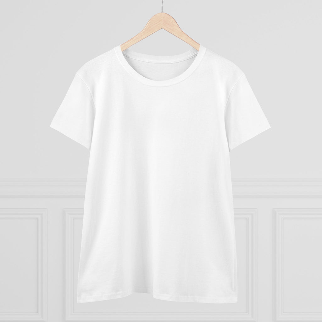 Artistic Goldfish Graphic Women's Midweight Cotton Tee koi On back of tee