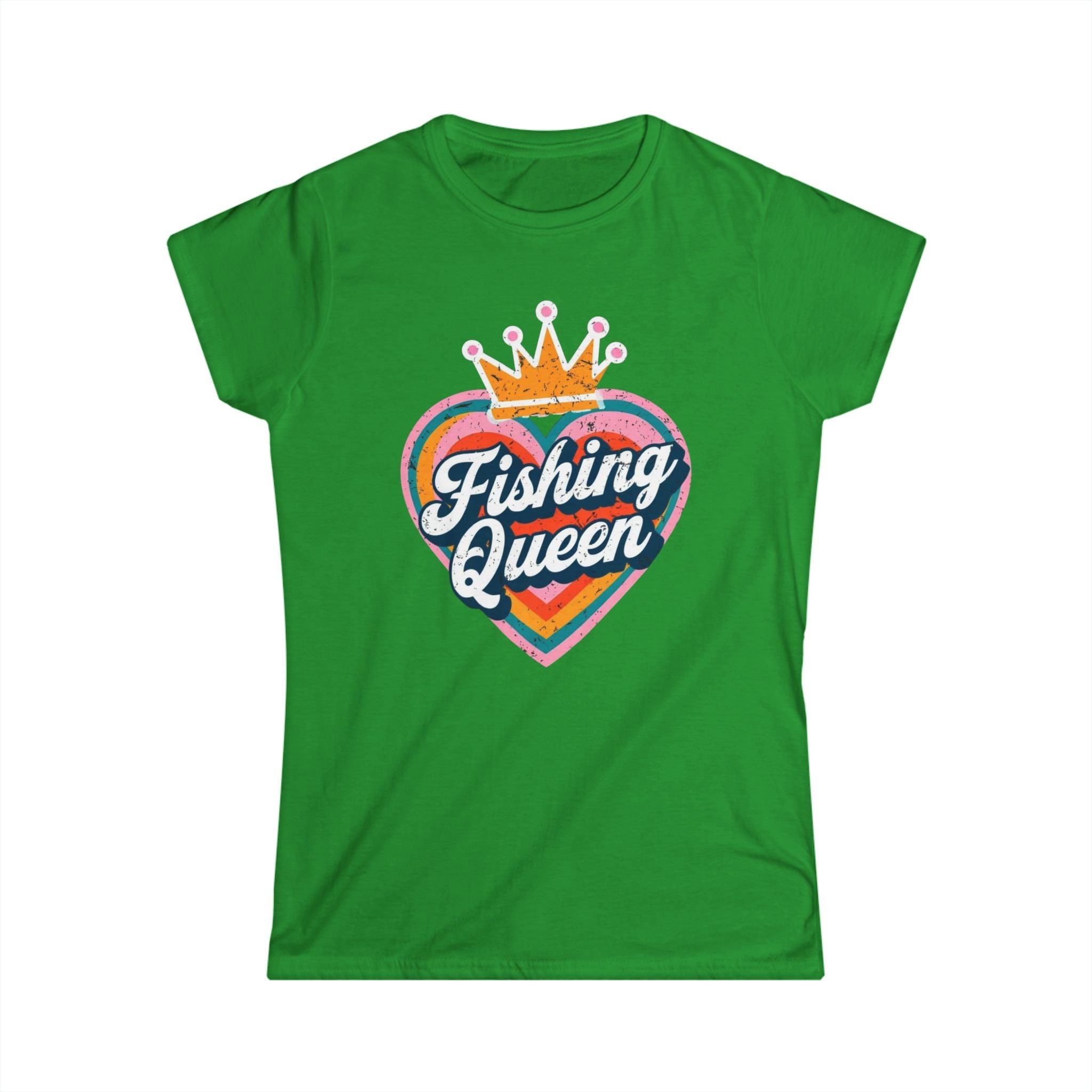 Fishing Queen Softstyle Tee - Perfect for Fishing Enthusiasts, Summer Vacation, Gifts for Her, Outdoor Adventures, Women's T-Shirt