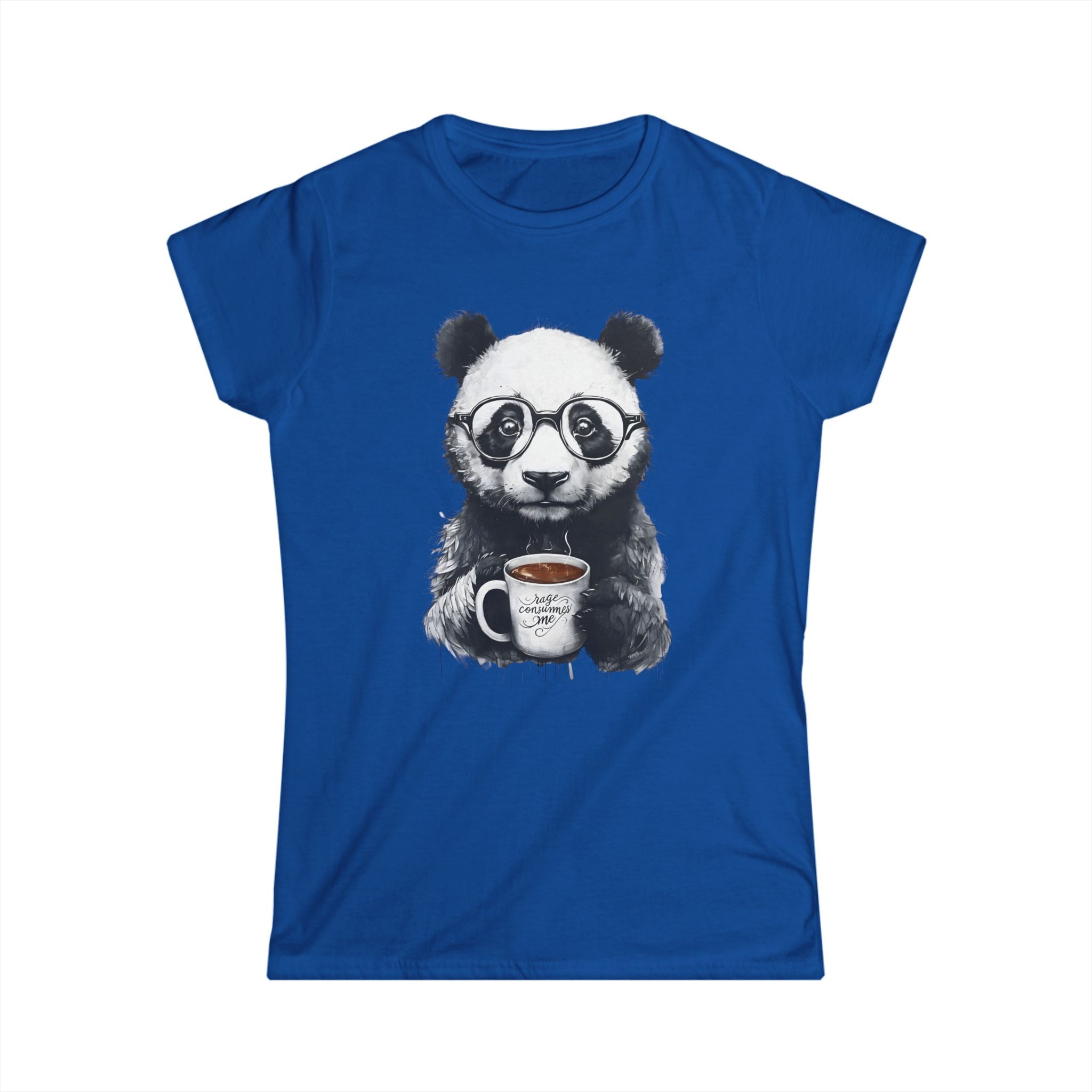 Rage consumes me panda T-Shirt, Women's Graphic Tee, Softstyle Top, Cute Animal Shirt, Funny Panda Gift