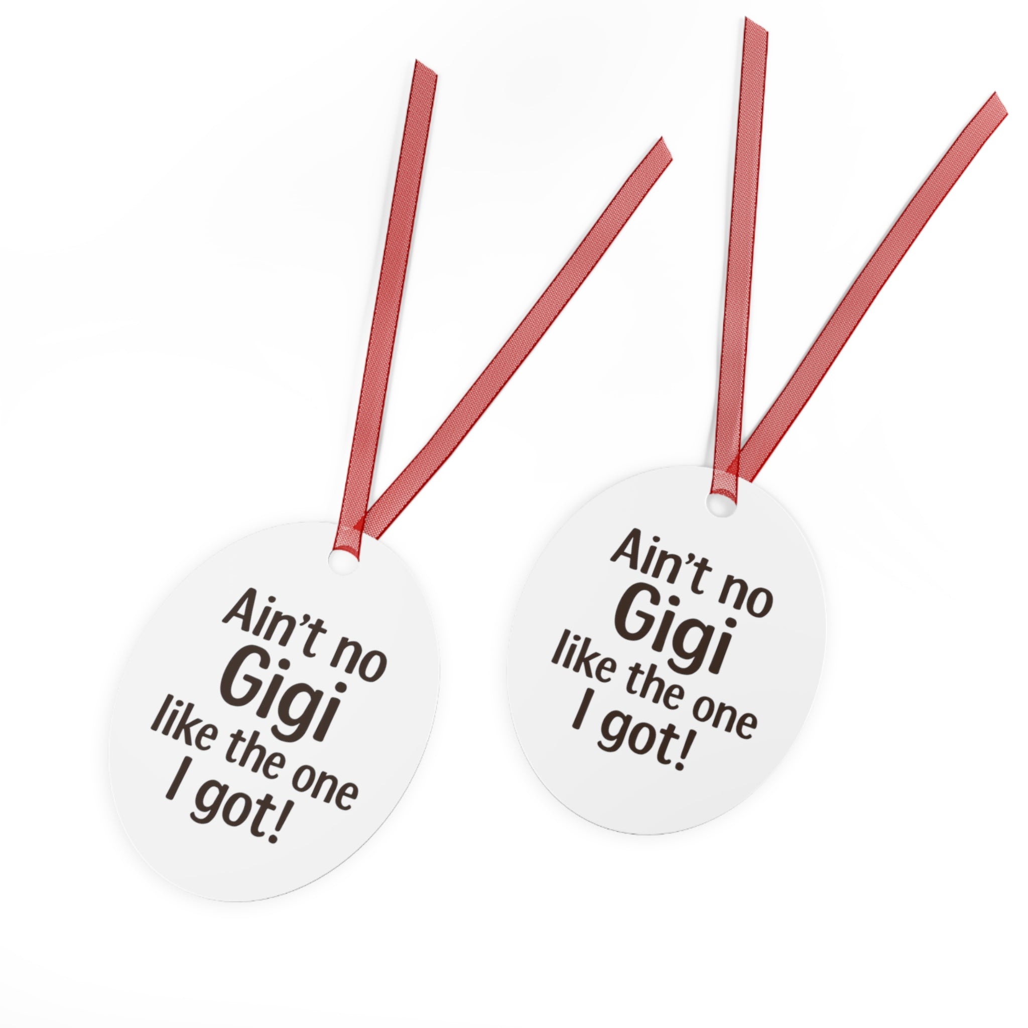 Festive personalized gift.  Metal Ornaments add a name! Nana, Mimi you decide.