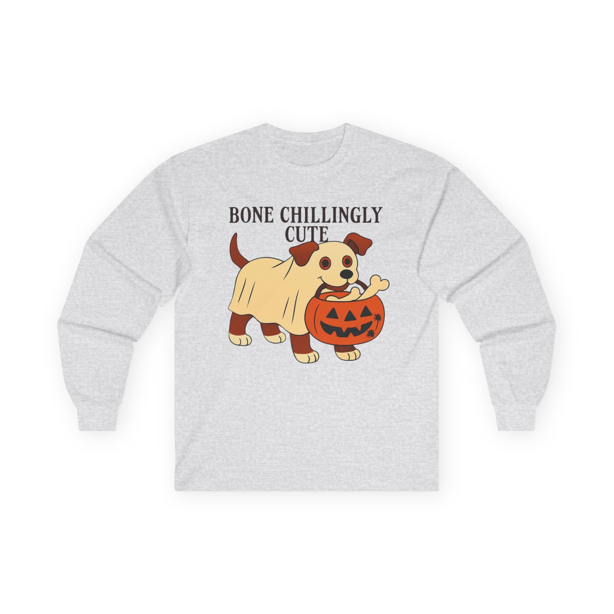 Halloween Dog Costume Tee, Spooky Dog Lover Shirt, Trick-or-Treating Long Sleeve Top, Bone Chilling Cute Unisex Shirt, Halloween Tee, Dog