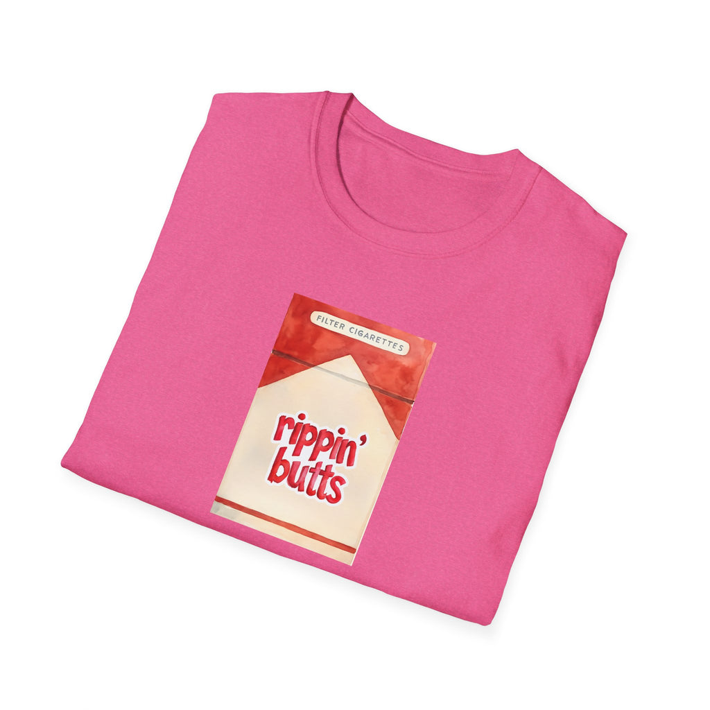 Rippin Butts Smoker Unisex Tee, Funny Smoking Shirt, Cool Tobacco Lover Gift, Hipster Smokers Top, Vintage Tobacco Tshirt, Sarcastic