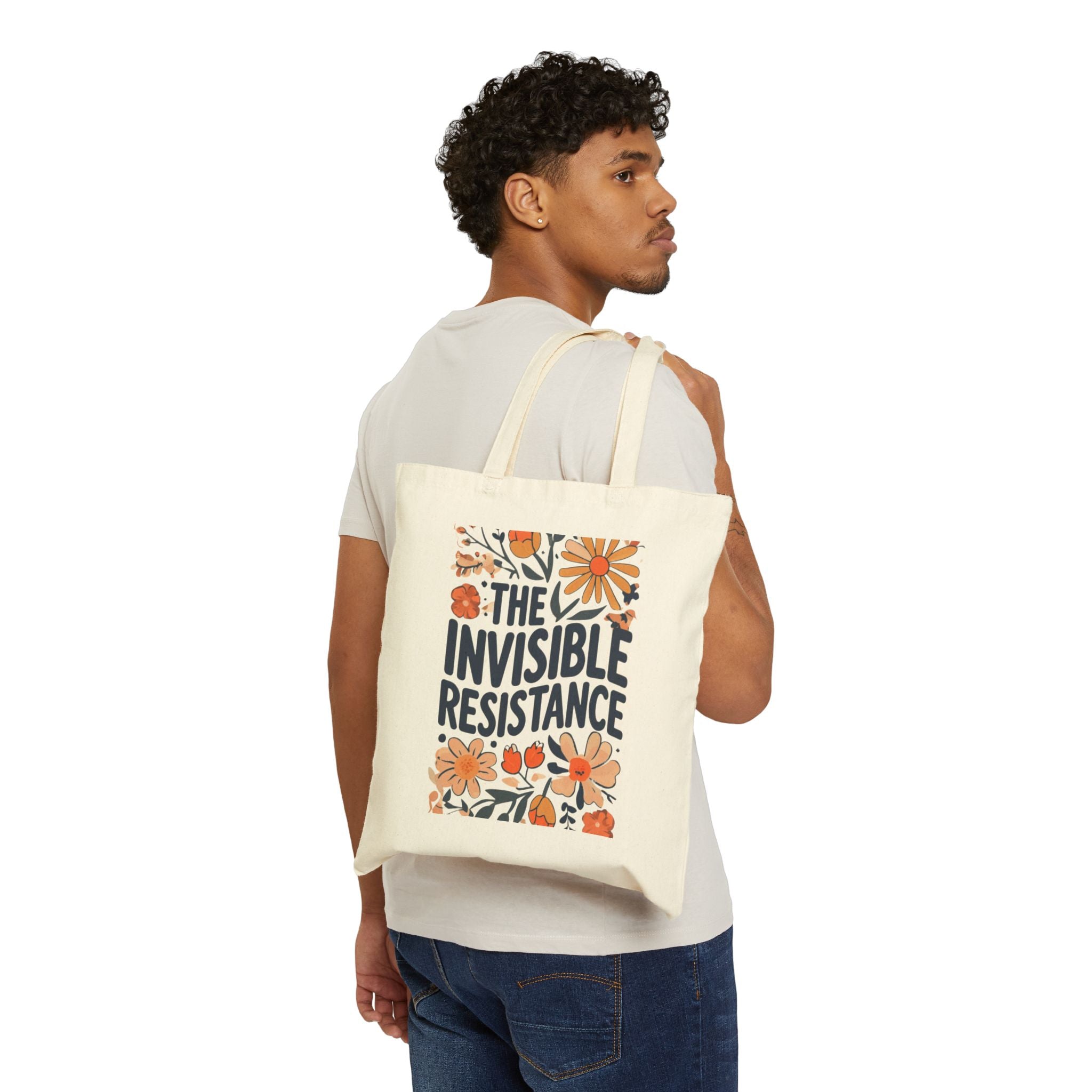 Activism Cotton Canvas Tote Bag, Protest Anti-Trump Social Justice, Resistance Carryall, Political Statement Market Shopper, Gift for