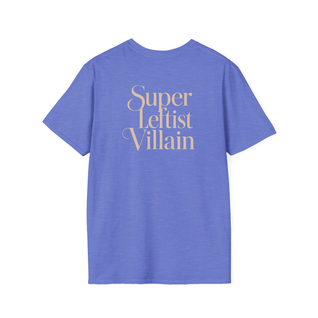 Super Leftist Villain Softstyle T-Shirt, Anti Trump Activist Shirt, Political Streetwear, Leftist Peace Love Tee, Social Justice Gift