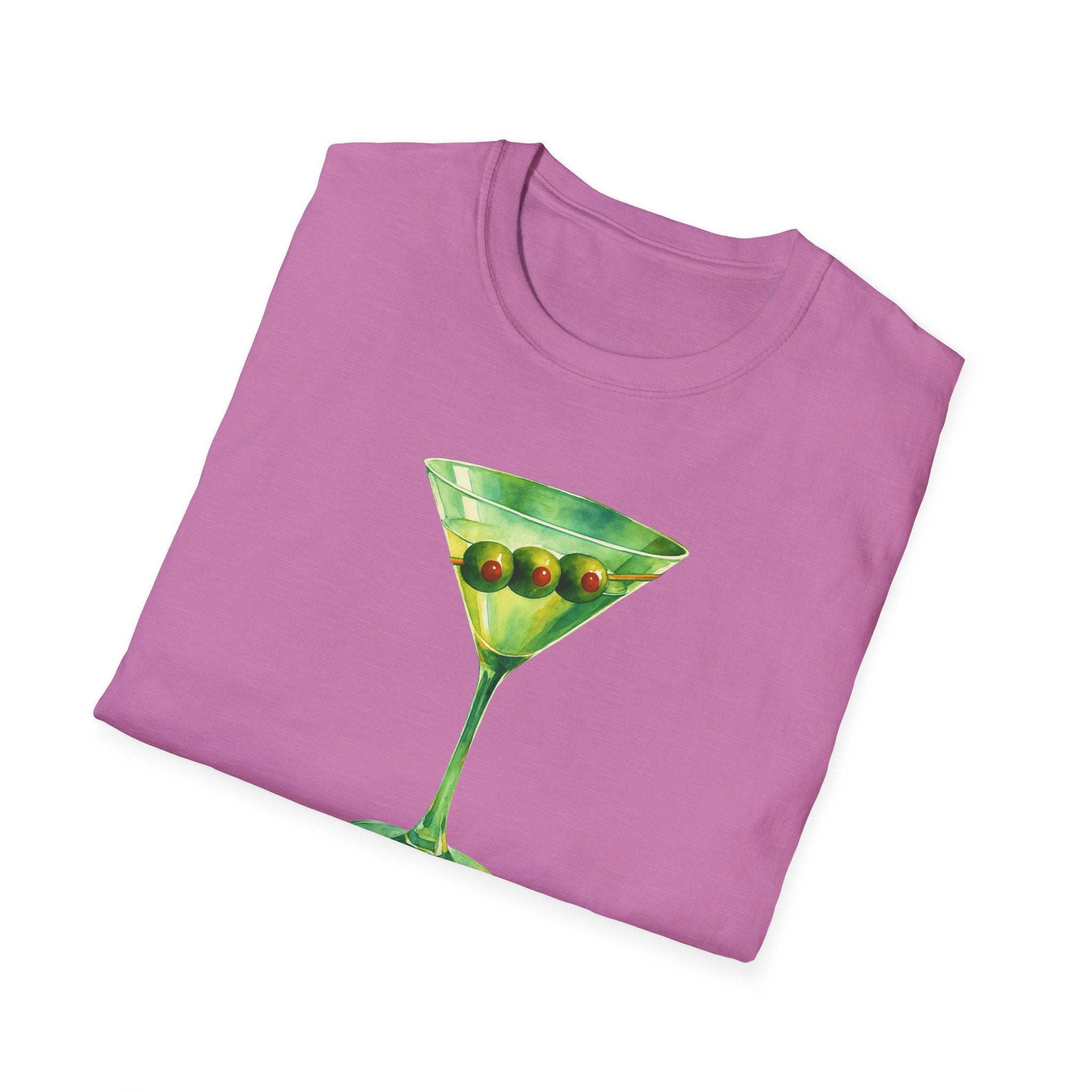 Martini Graphic T-Shirt | Unisex Softstyle Tee | Perfect for Cocktail Lovers, Parties, and Unique Gift Idea, Birthday, Summer Fun gift