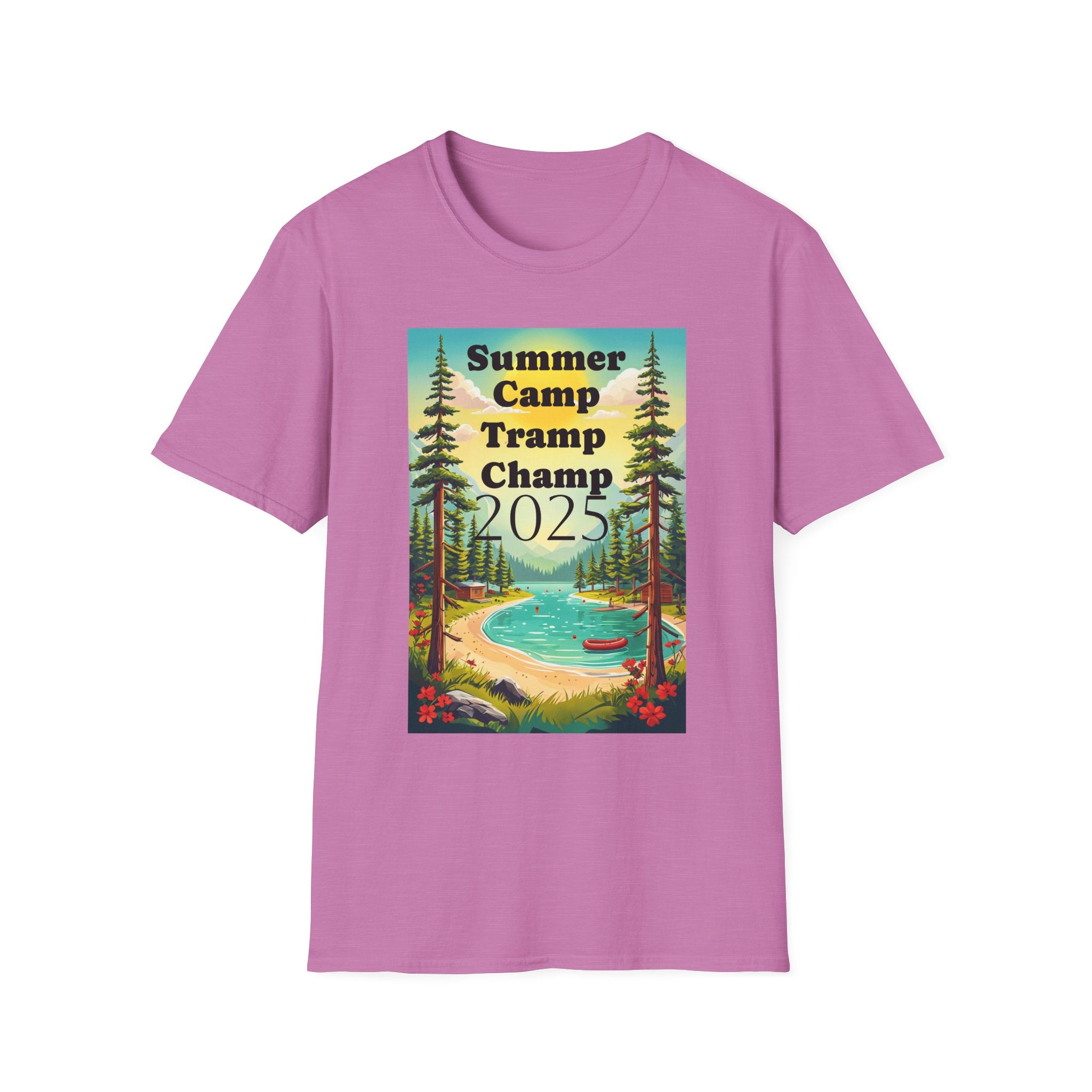 Unisex Summer Camp T-Shirt, Fun Camp Tee, Outdoor Adventure Shirt, Camping Gift, Tramp Champ Apparel, 2025 Summer Tees