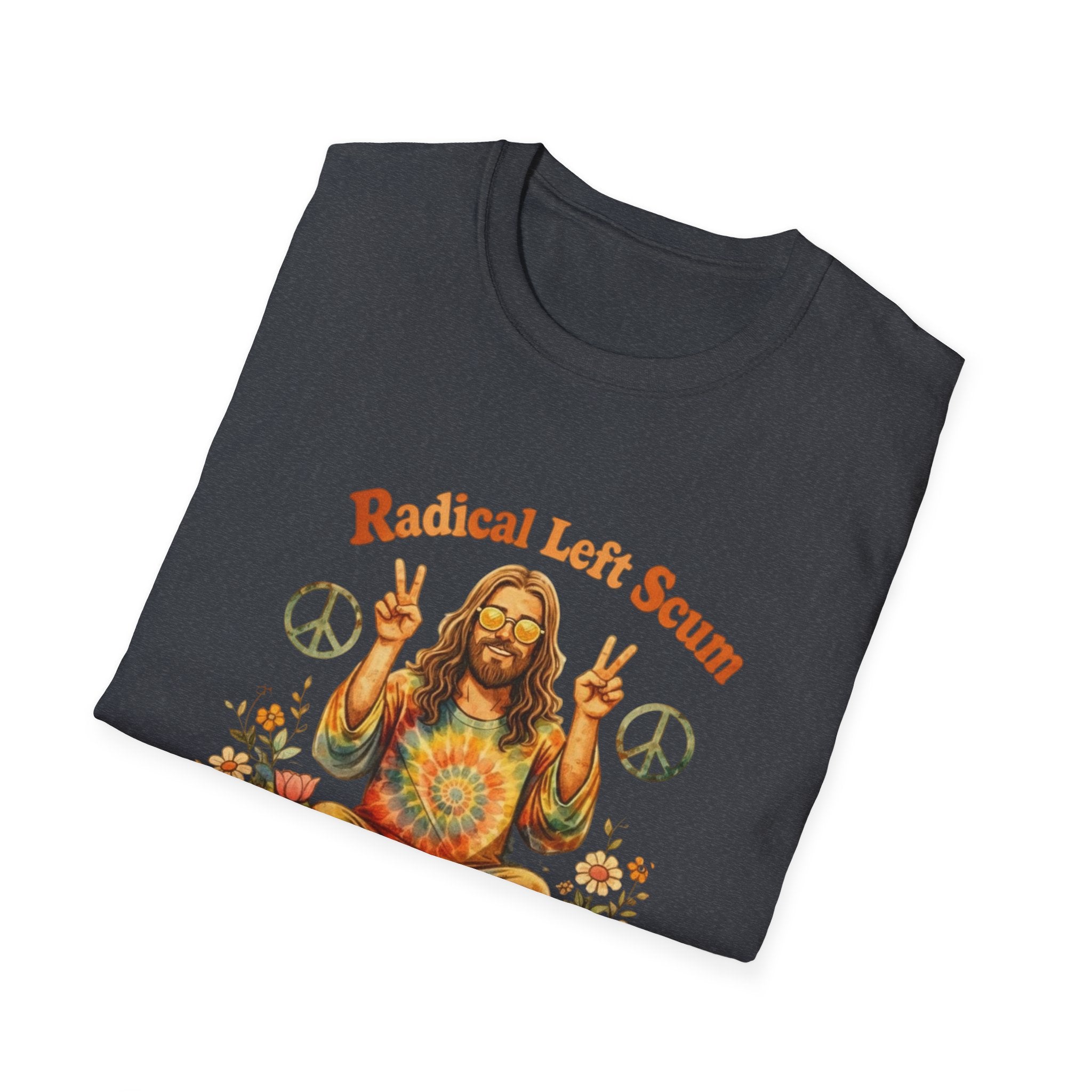 Radical Left Scum Hippie Peace Meditation T-Shirt