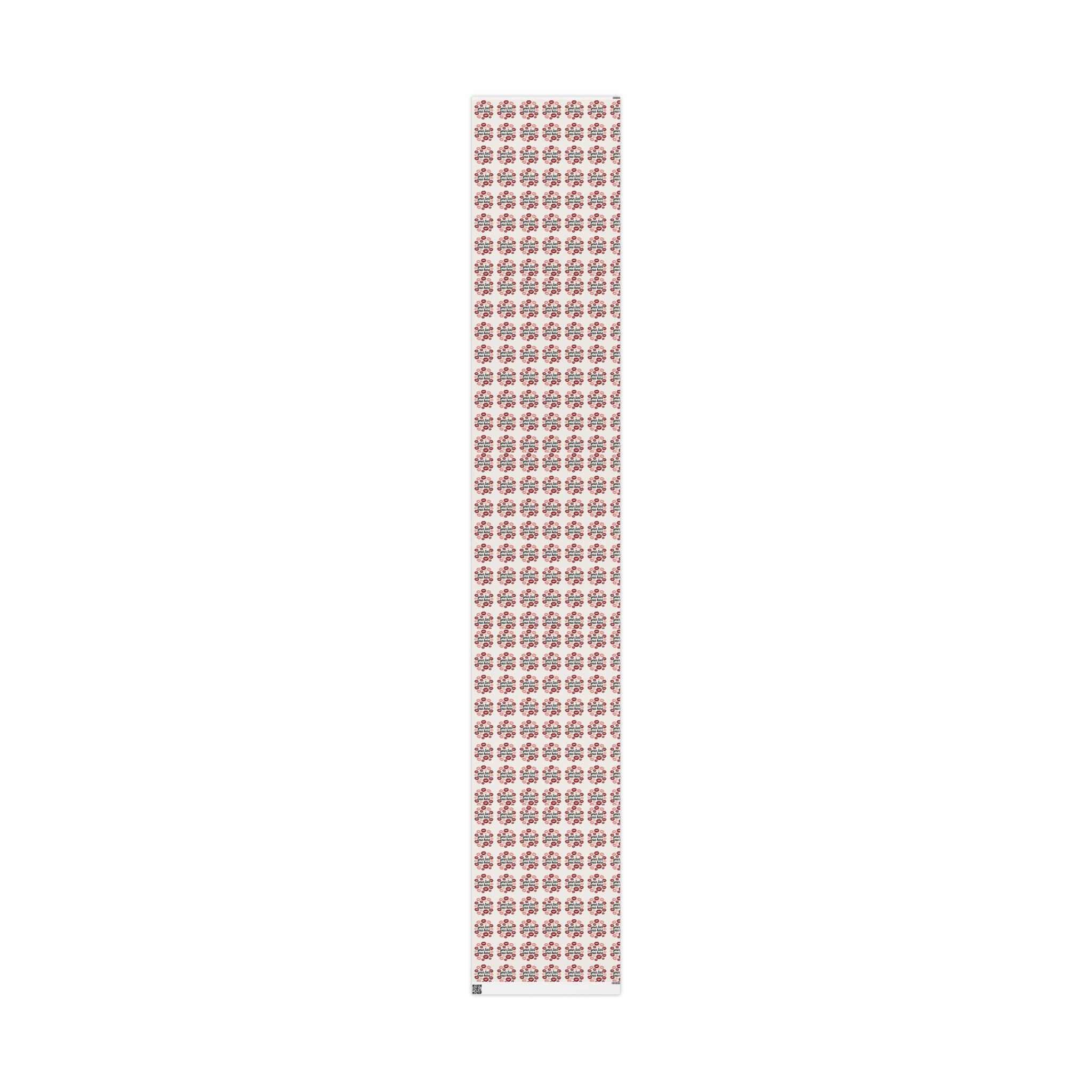 Personalized Any Name Kiss Print Wrapping Paper - Romantic Gift Wrap for Valentine's Day & Special Occasions grandparents aunts gifts for him
