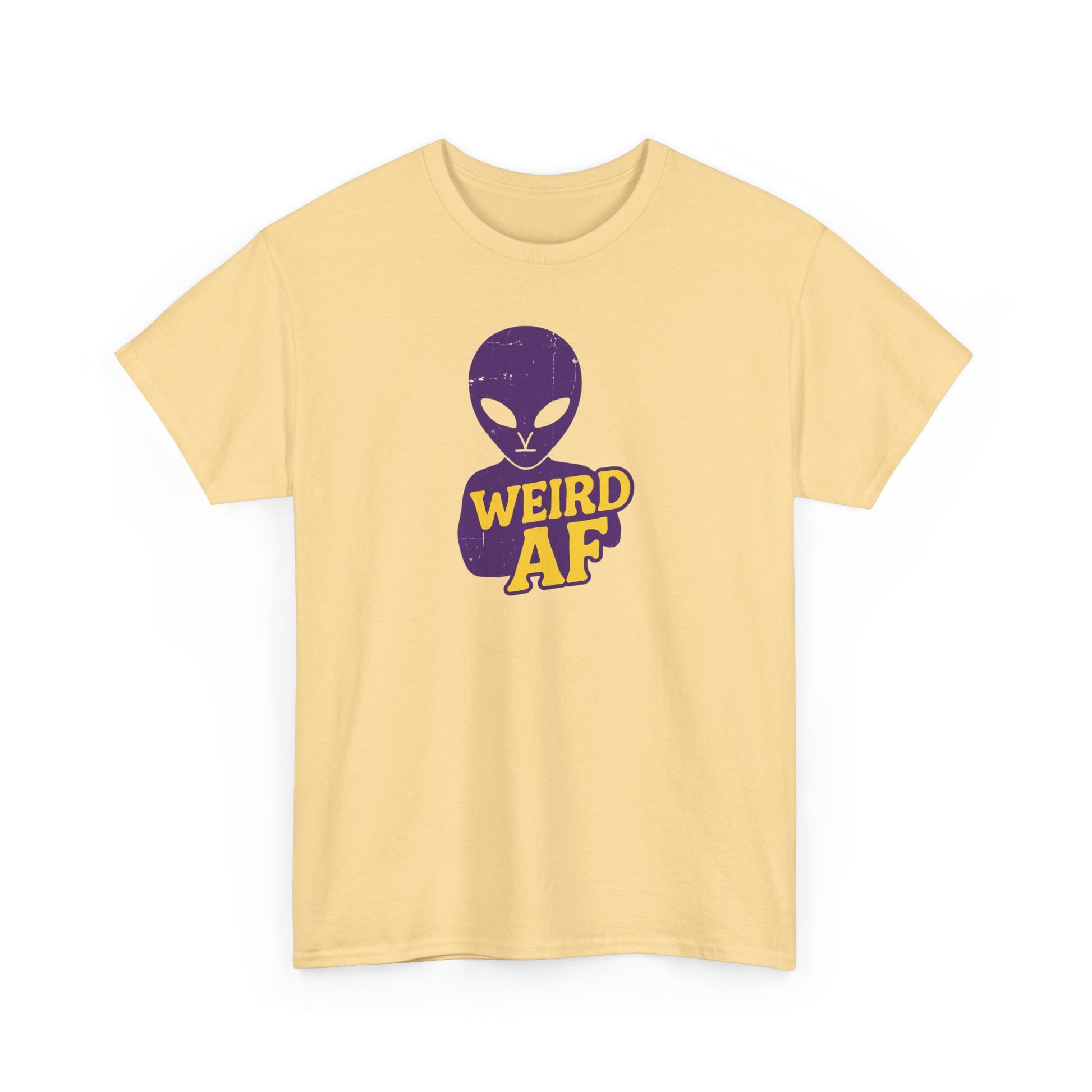 Weird AF Alien Tee, Unisex Graphic T-Shirt, Fun Casual Wear, Gift for Sci-Fi Lovers, Quirky Humor Apparel