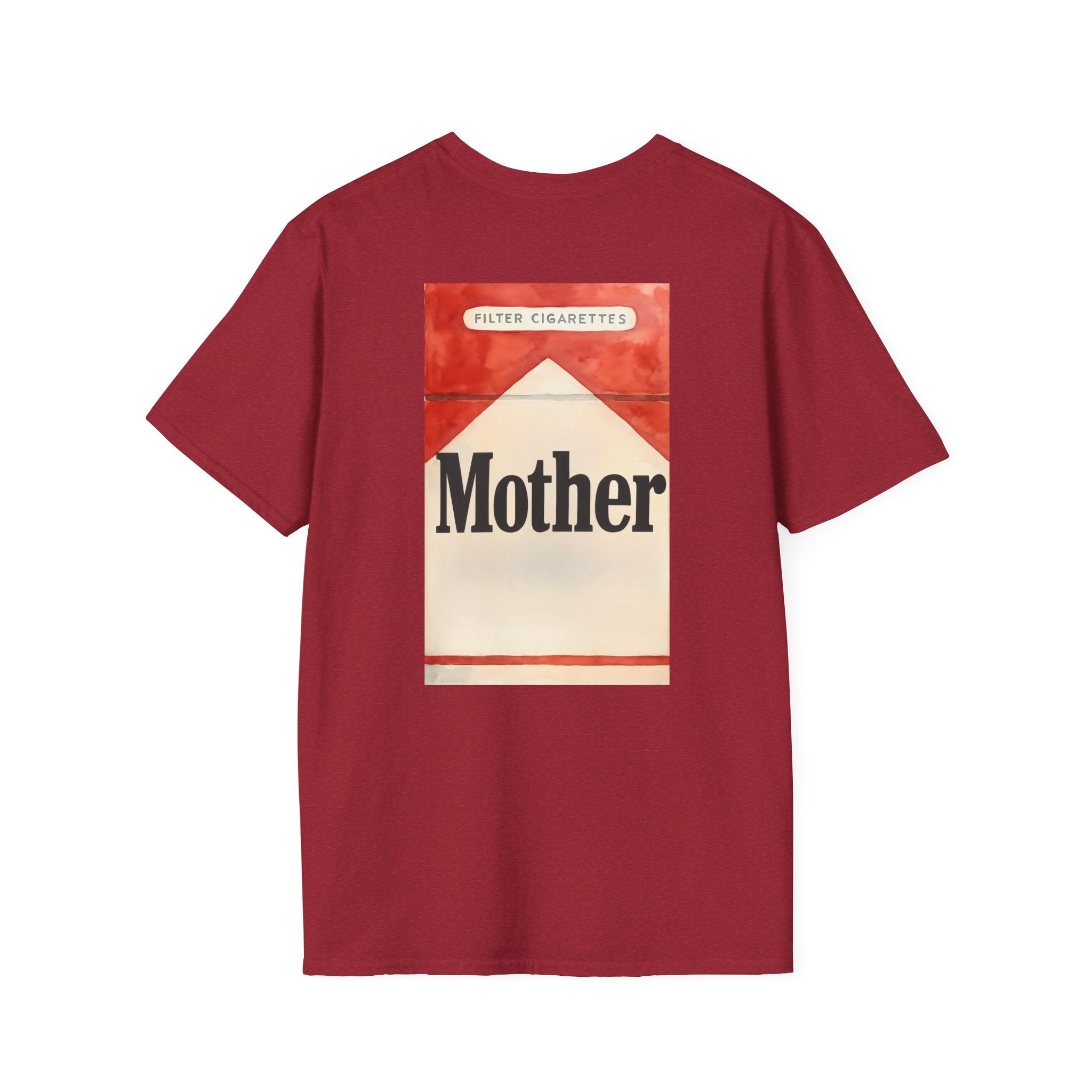 Vintage Cigarette Pack Unisex T-Shirt printed on back