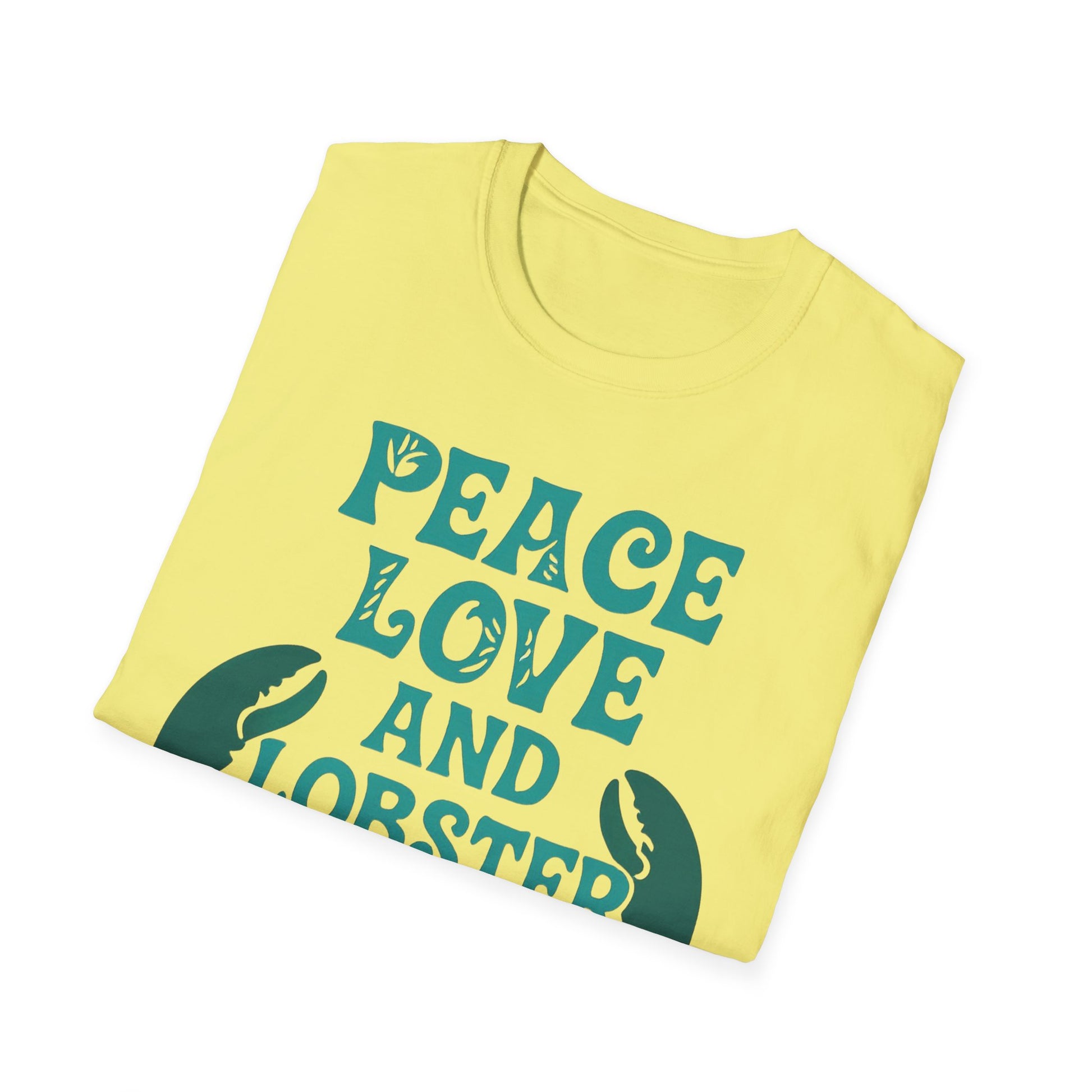 Peace, Love, and Lobster Rolls T-Shirt | Unisex Softstyle Tee for Seafood Lovers, Casual Summer Wear, Beach Days, Gifts, BBQs