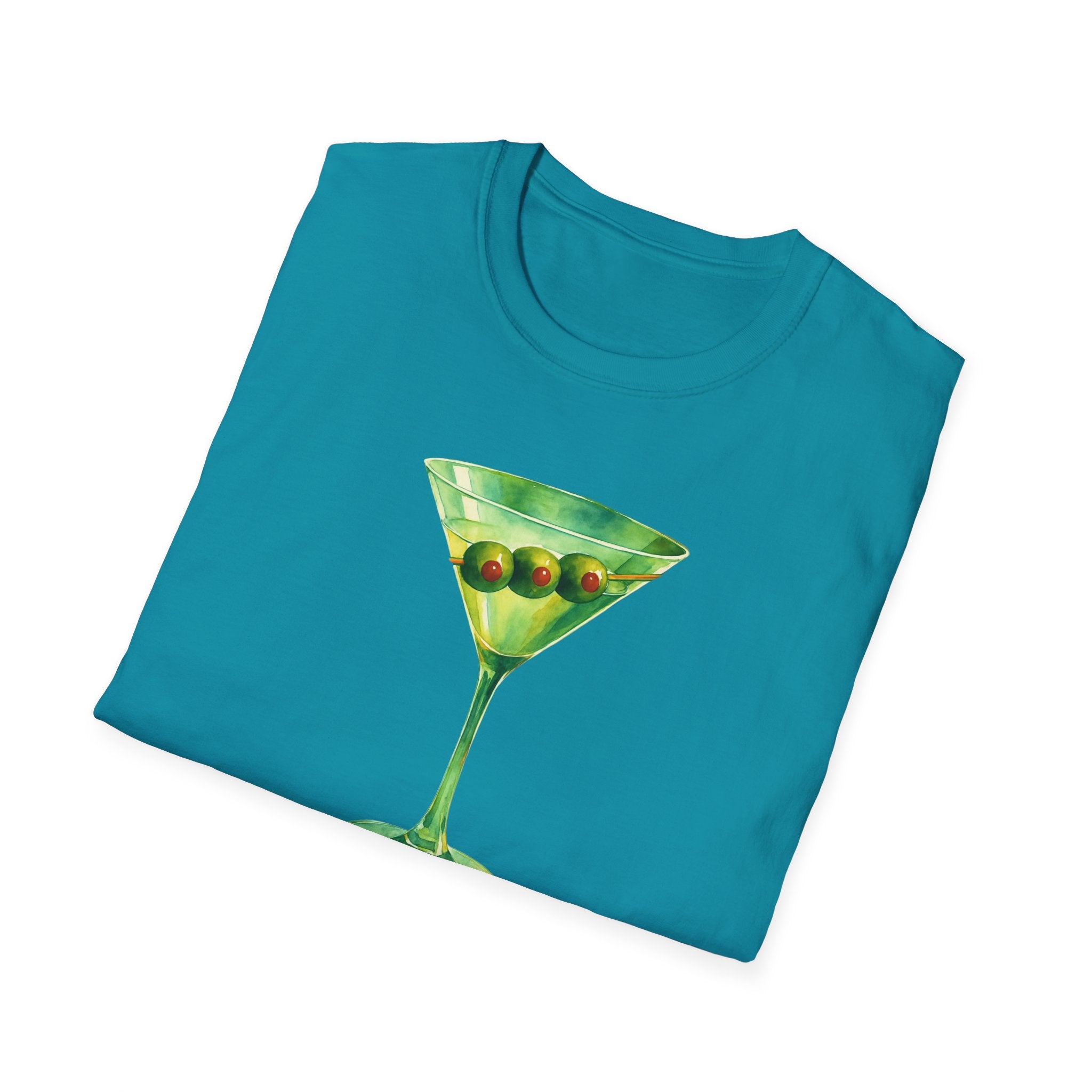 Martini Graphic T-Shirt | Unisex Softstyle Tee | Perfect for Cocktail Lovers, Parties, and Unique Gift Idea, Birthday, Summer Fun gift