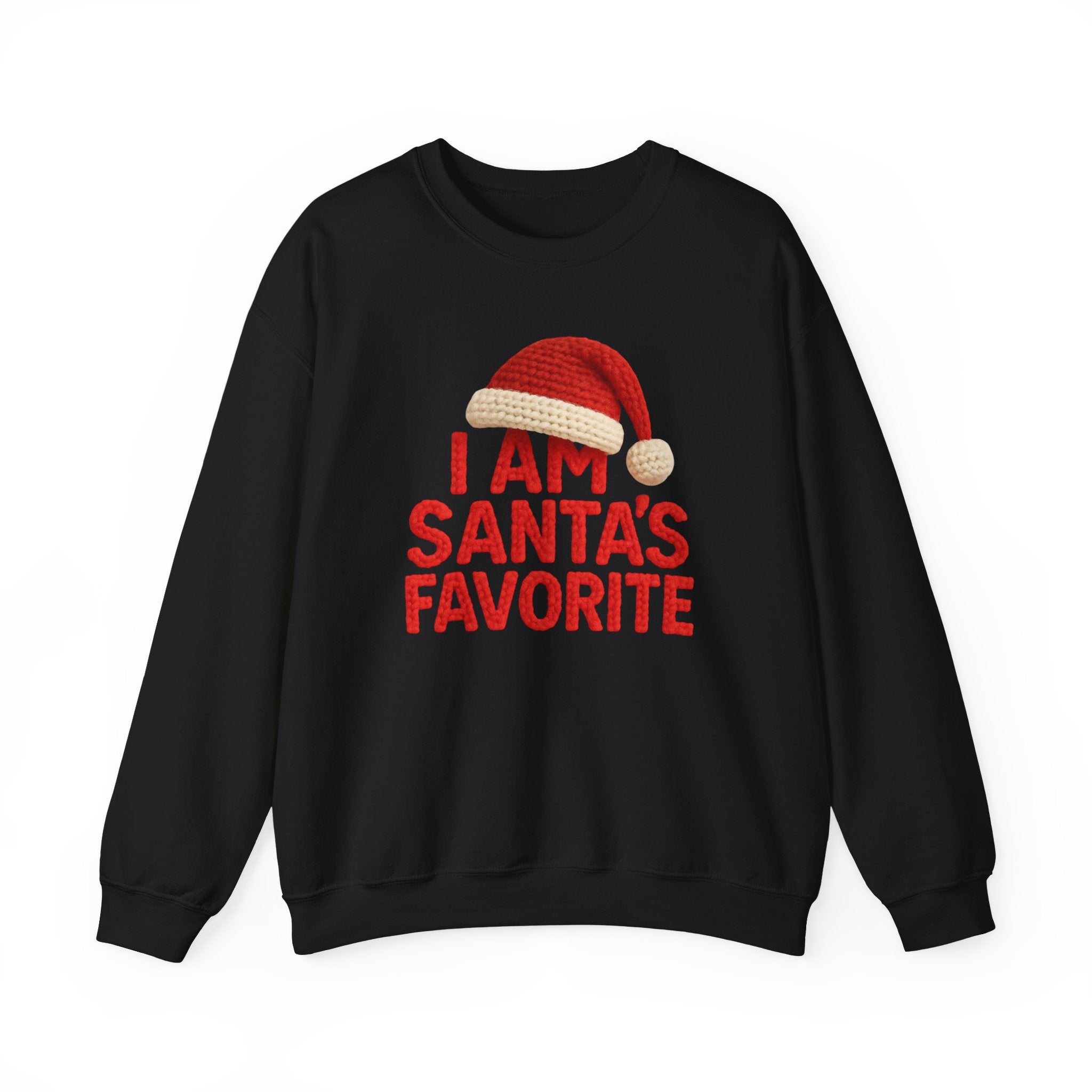 Christmas Sweatshirt - "I Am Santa's Favorite" Festive Crewneck printed