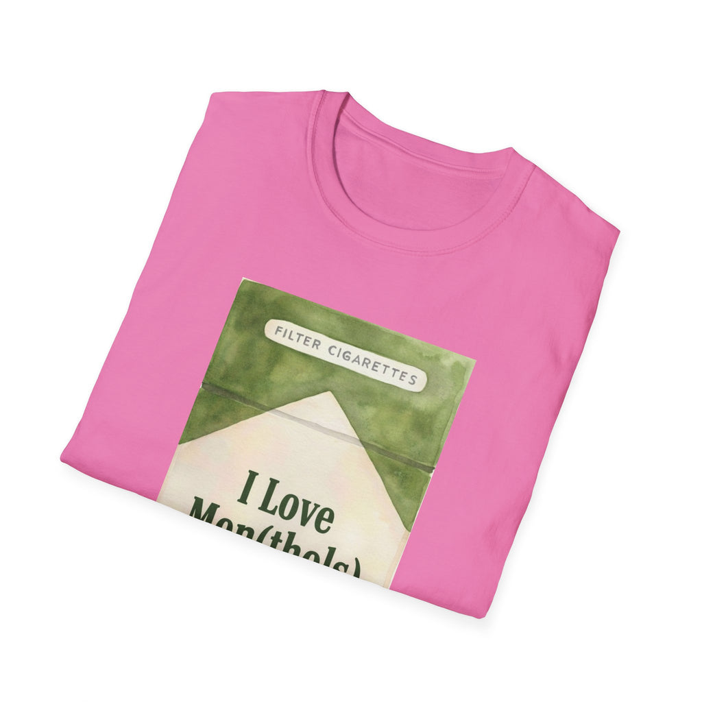 I Love Men(thols) Retro Cigarette Pack Graphic T-Shirt