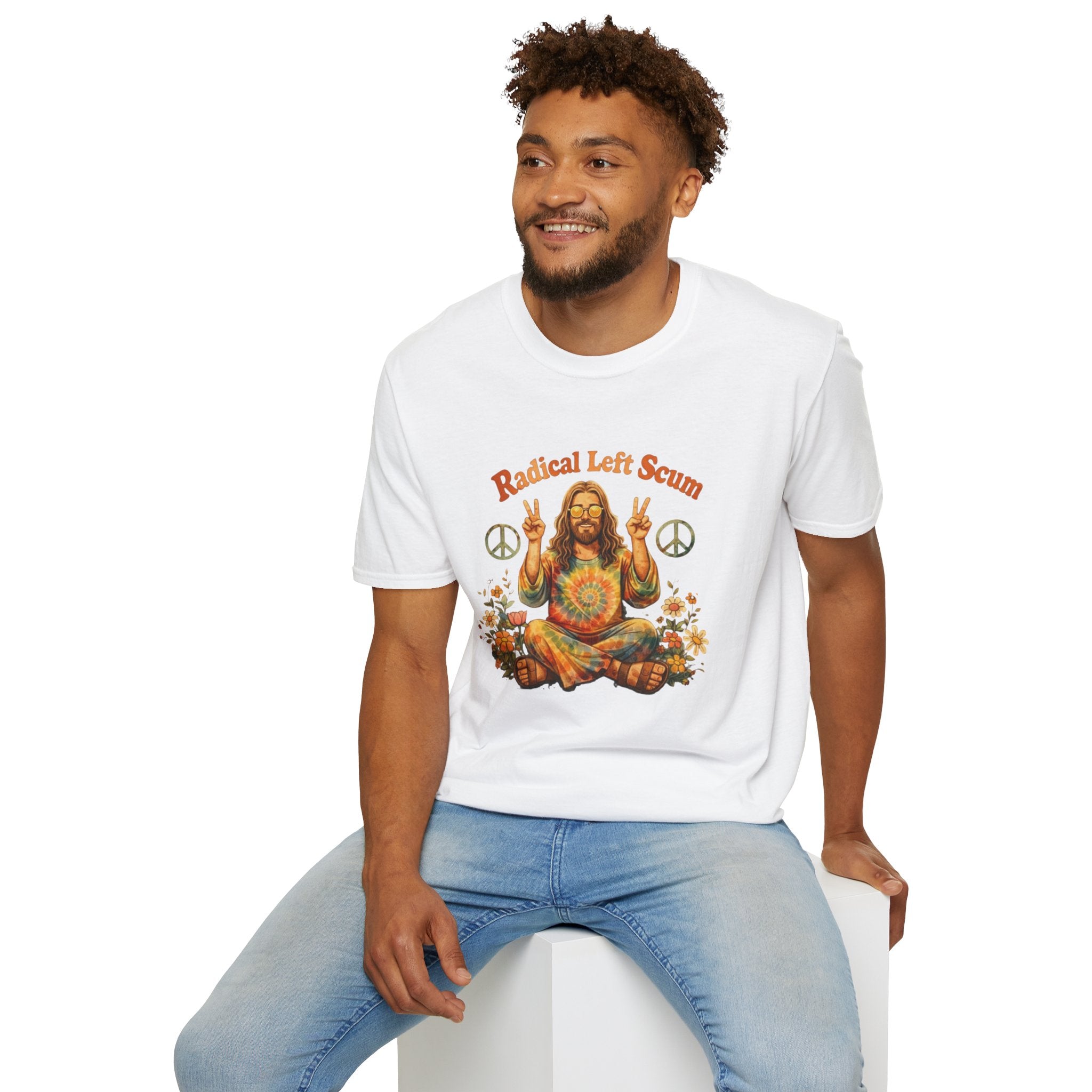 Radical Left Scum Hippie Peace Meditation T-Shirt
