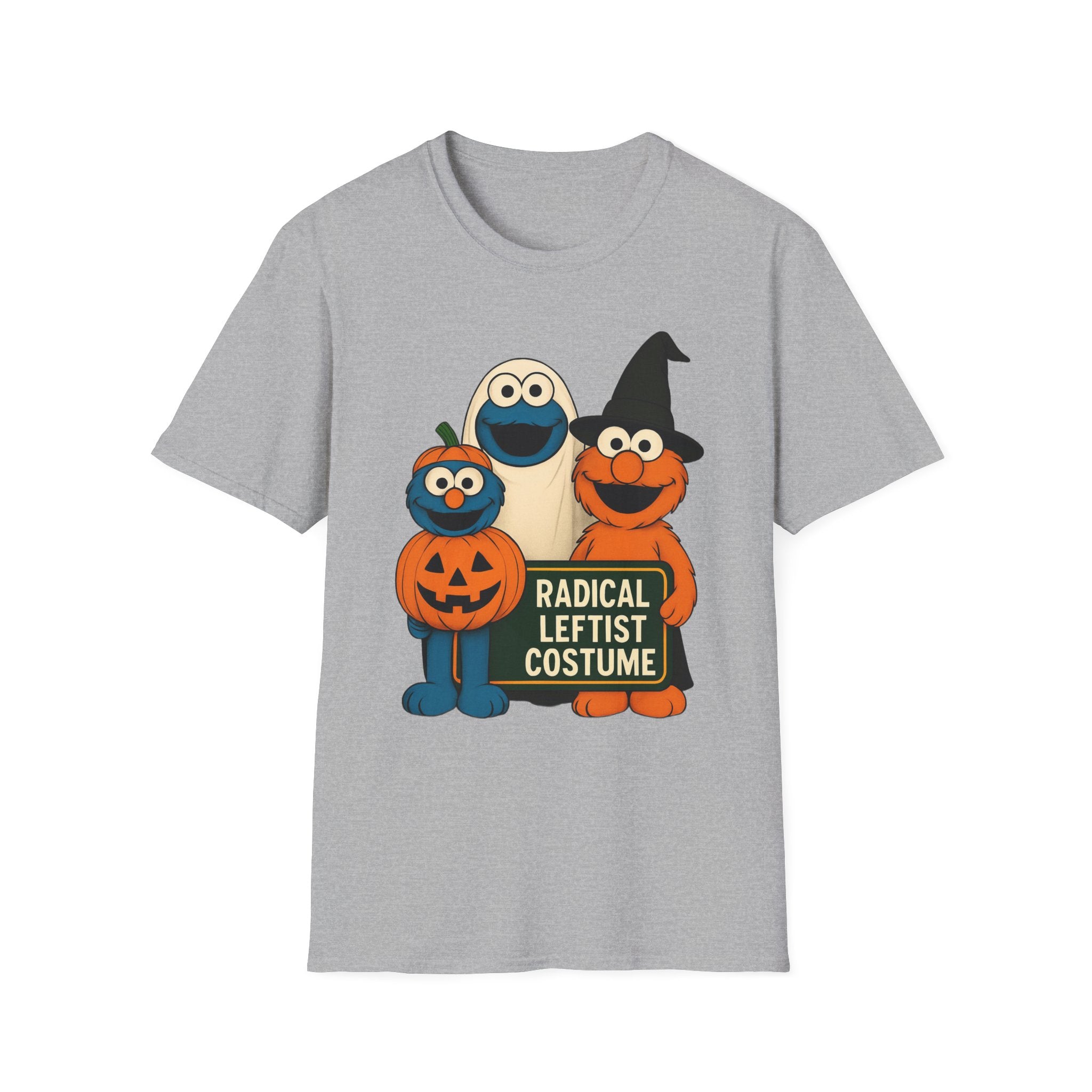 Radical Leftist Costume T-Shirt, Halloween gift Nostalgia Puppets Kindness Diversity Social Justice Anti-Trump Tee, Unisex Softstyle Top