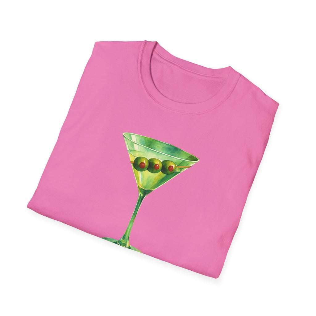 Martini Graphic T-Shirt | Unisex Softstyle Tee | Perfect for Cocktail Lovers, Parties, and Unique Gift Idea, Birthday, Summer Fun gift