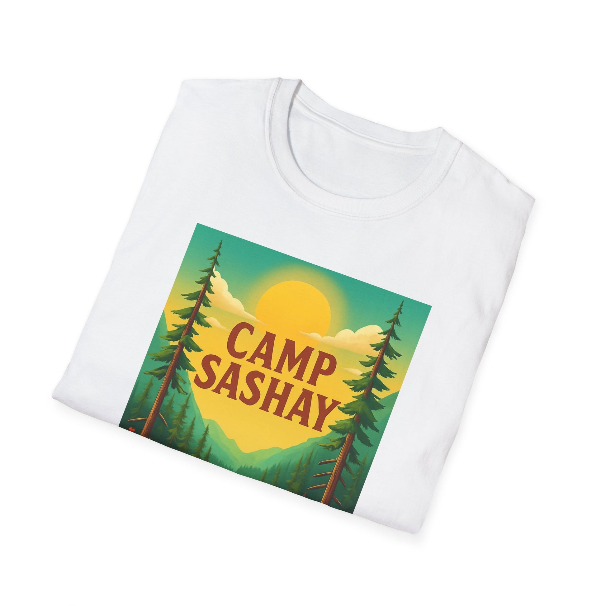 Camp Sashay carnival Unisex Softstyle T-Shirt, Vintage Camping Tee, Outdoor Adventure Shirt, Summer Vibes T-Shirt, Gift for Nature Lovers