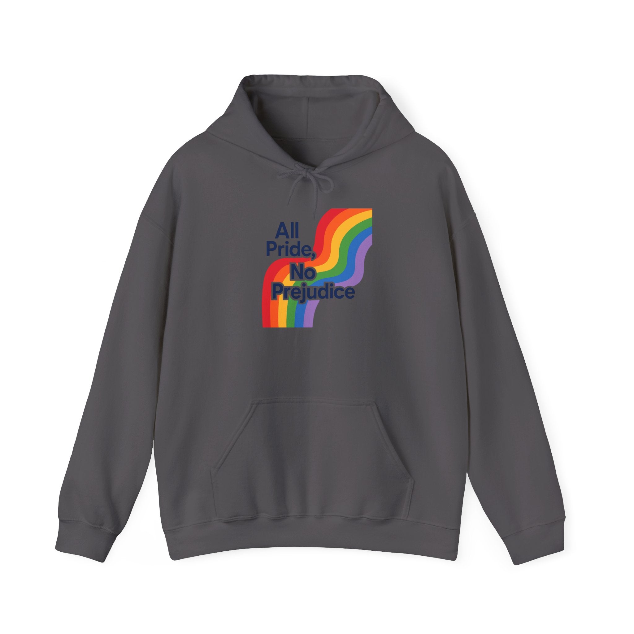 Pride Celebration Hoodie, Unisex Rainbow Sweatshirt, LGBTQ+ Hoodie, All Pride No Prejudice Sweatshirt, Comfortable Pride Wear anti trump