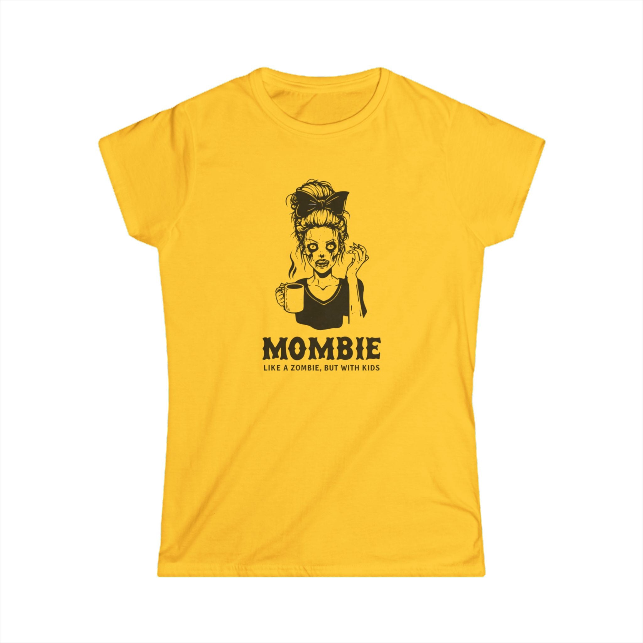 Women's Softstyle Tee - Mombie Zombie Kids, Funny Mom Shirt, Mom Life Tee, Halloween Shirt, Softstyle Tee for Women, Mom Gift