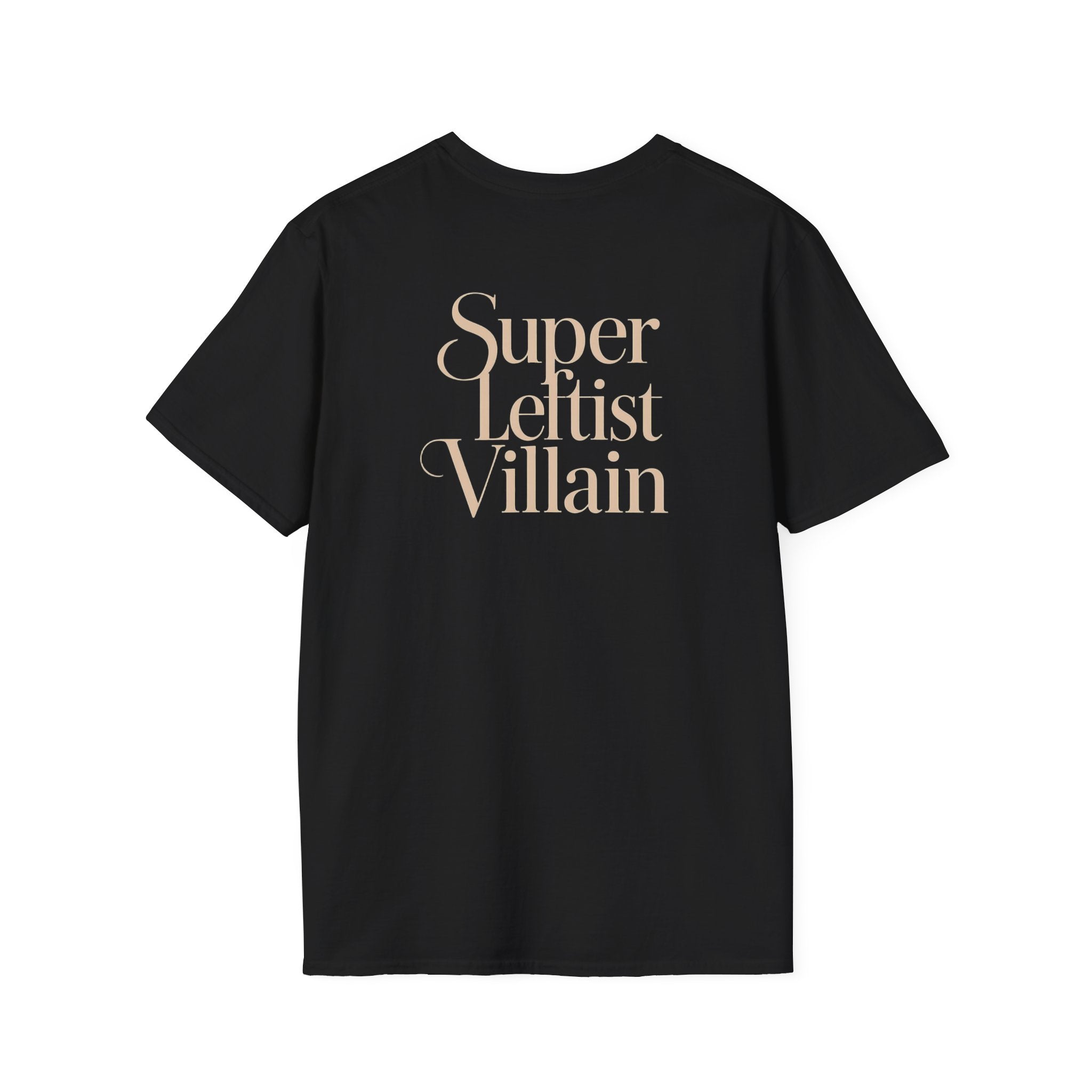 Super Leftist Villain Softstyle T-Shirt, Anti Trump Activist Shirt, Political Streetwear, Leftist Peace Love Tee, Social Justice Gift