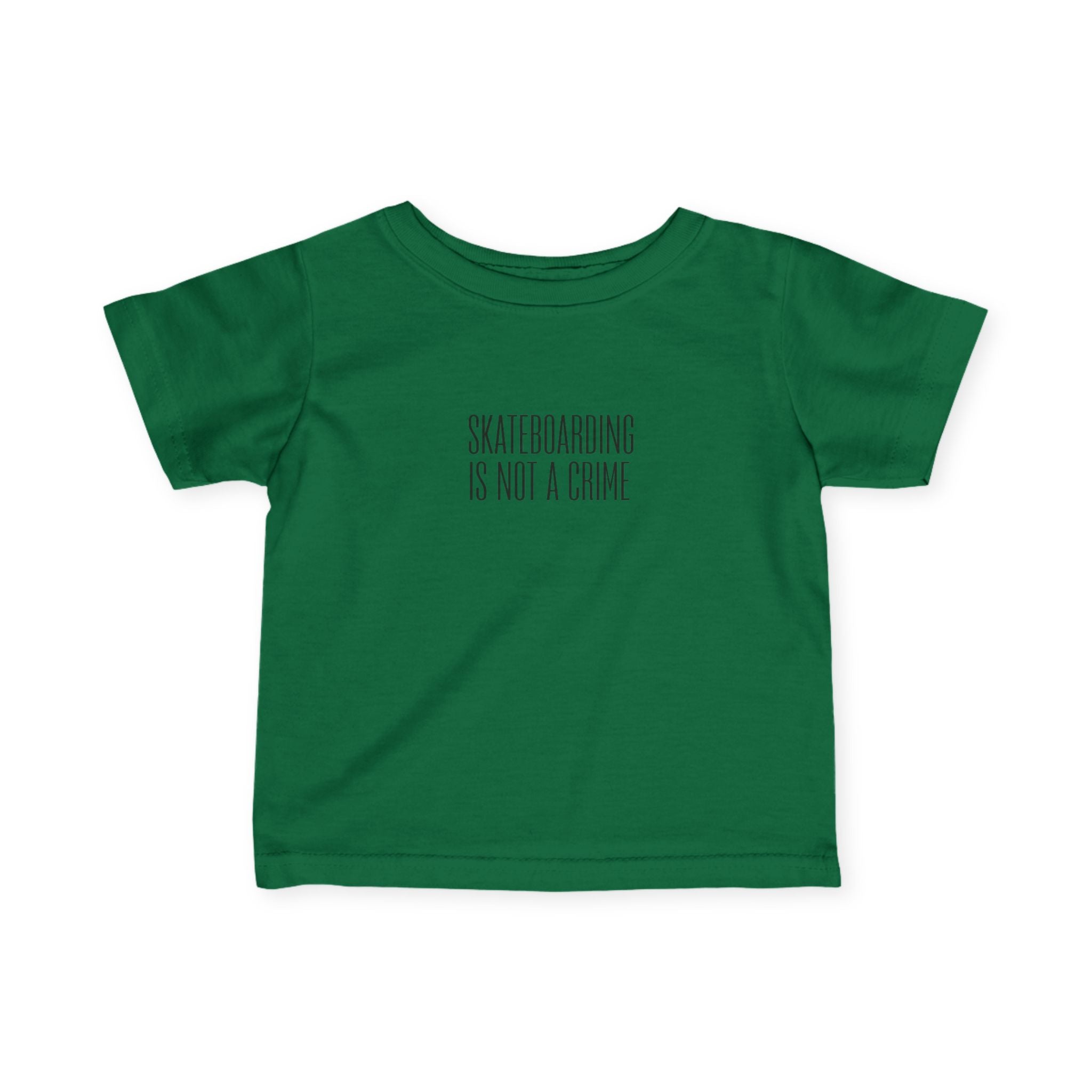 Skateboarding Is Not A Crime Infant Tee — Minimal Baby Skate Shirt