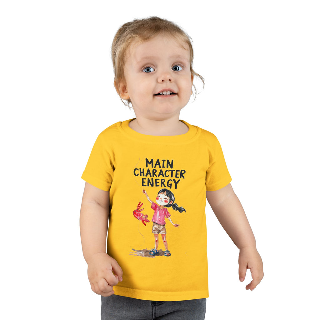 Main Character Energy Toddler T-Shirt, Playful Kids Tee, Birthday Gift, Children's Apparel, Cute Graphic Shirt