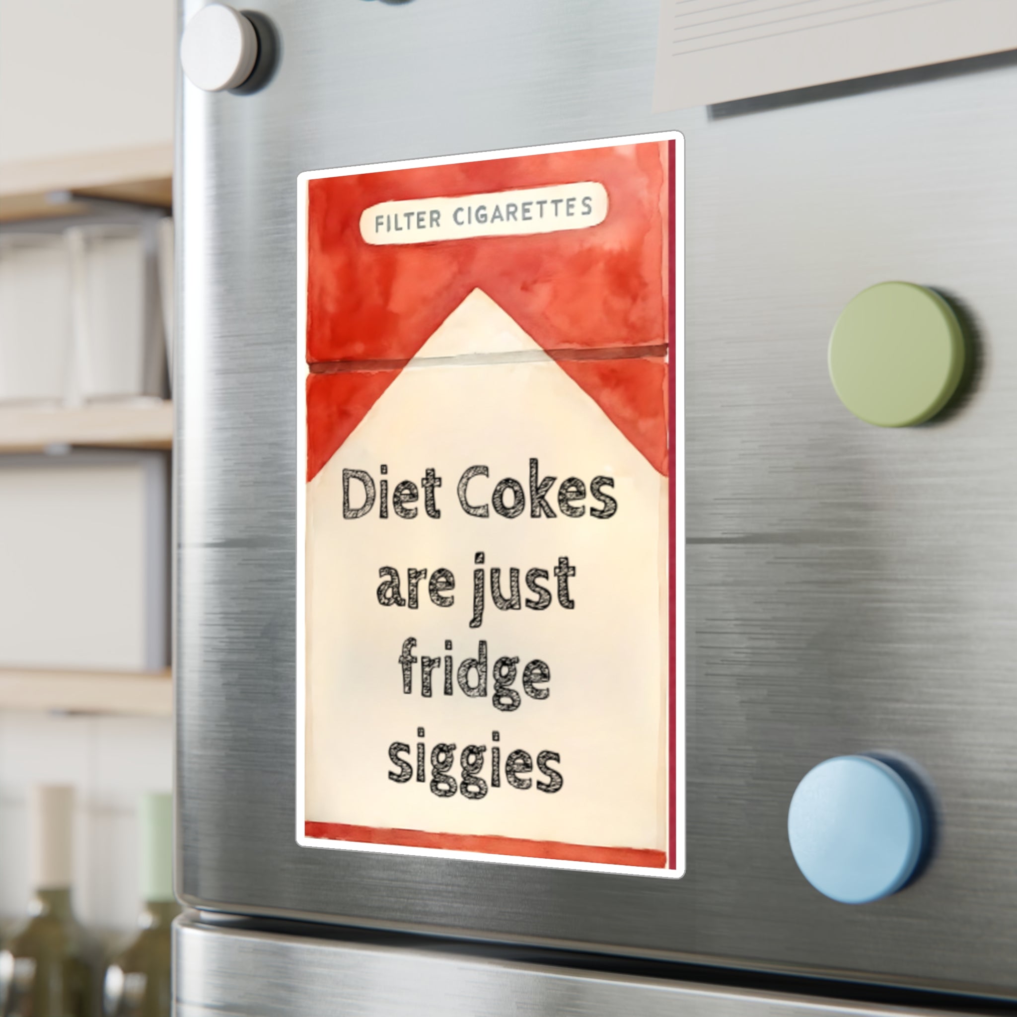 Vinyl Decal Stickers - Diet Coke Fridge Siggies, Laptop Decals, Water Bottle Decor, Car Window Stickers, Phone Case Accessories